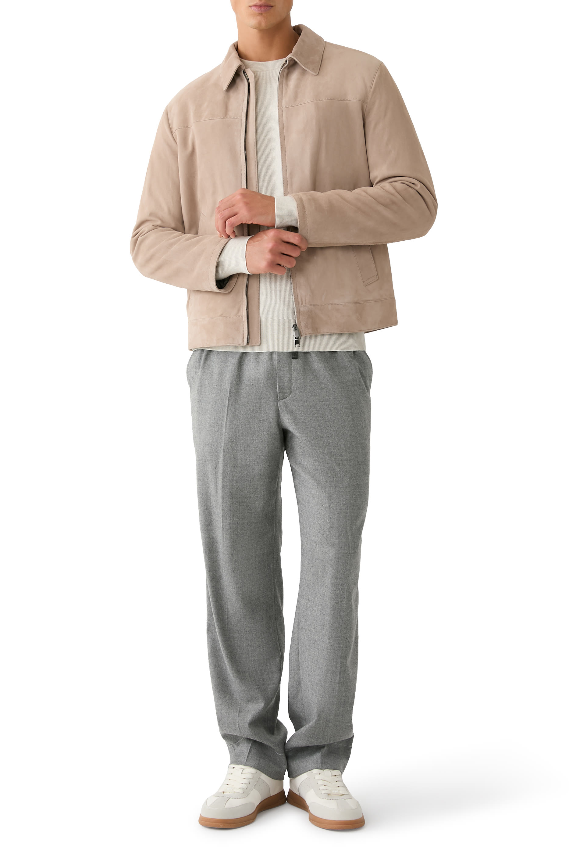 بنطال اسولو بقصة تضيق للأسفل فلانيل