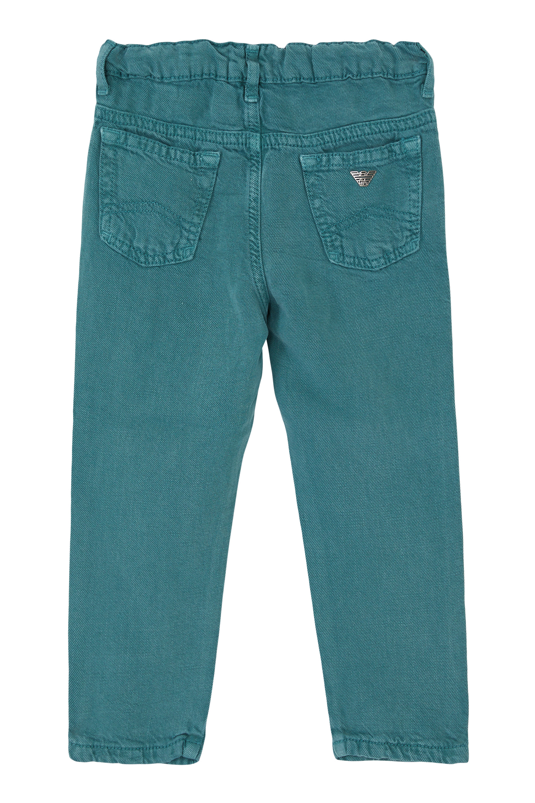 بنطال جينز بتفاصيل شعار الماركة للأطفال