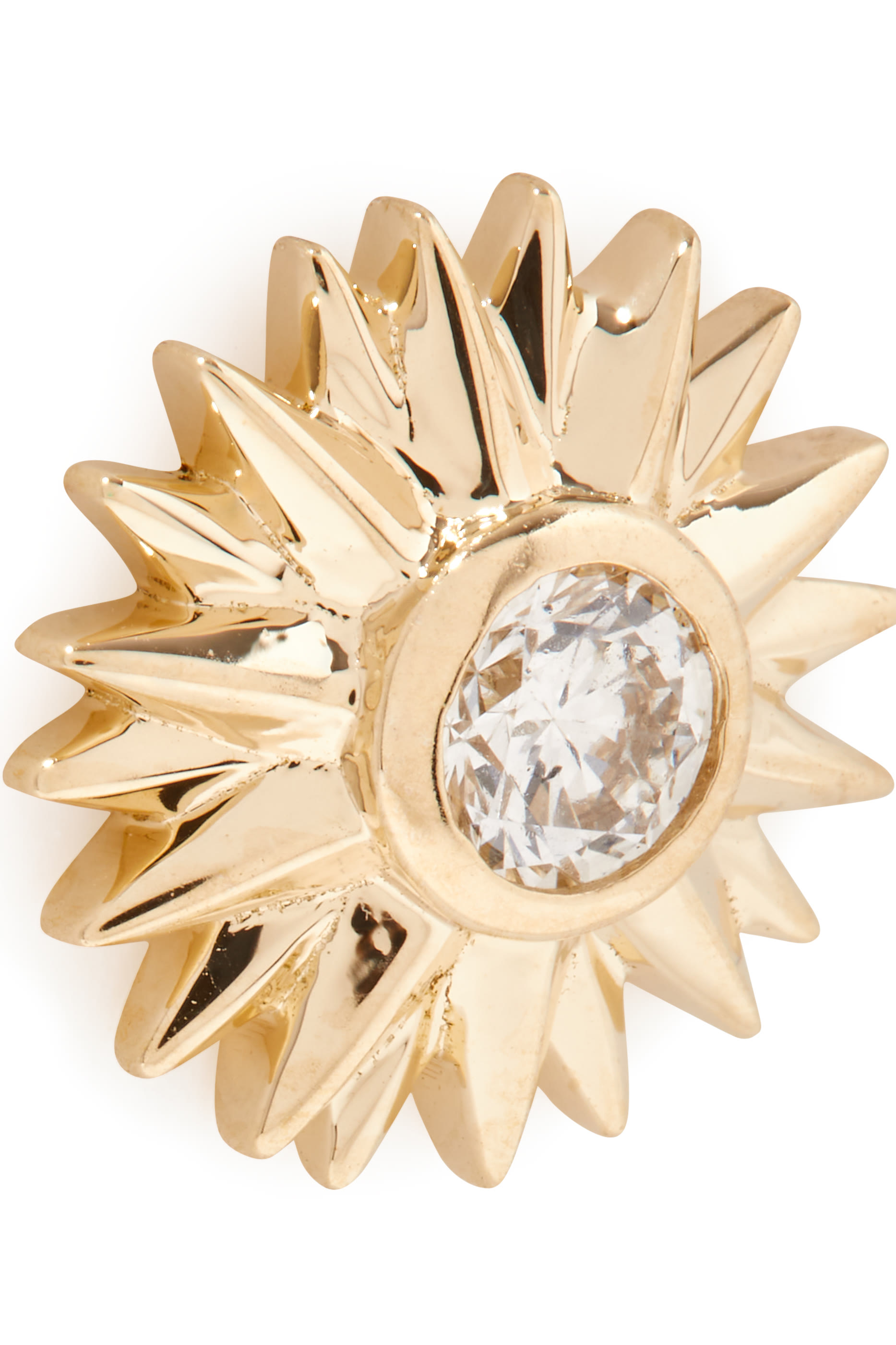 قرط بتصميم شمس مرصع بماس