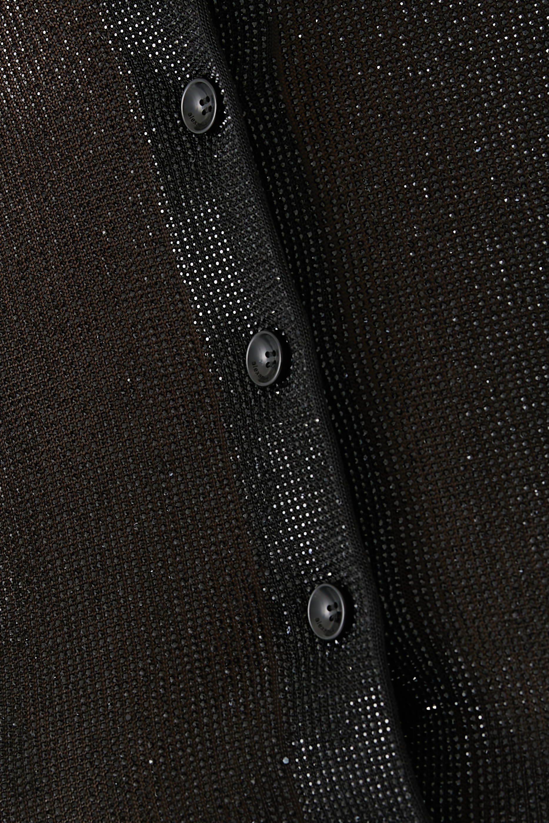 كارديجان قصير بياقة ضيقة وخرز مثبت حراريا