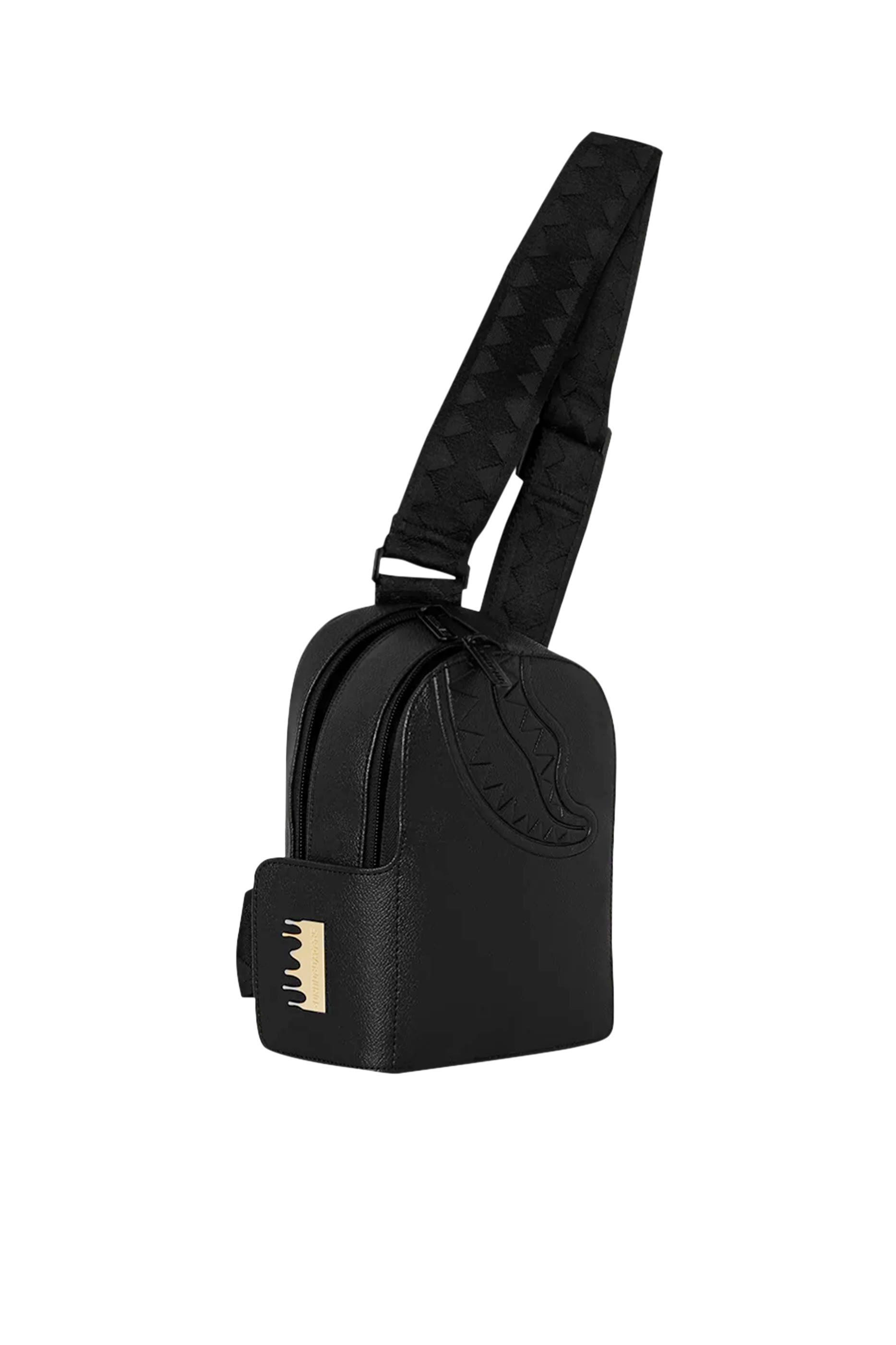 حقيبة ظهر بحمالة ونقشة قطرات بلون ذهبي للأطفال