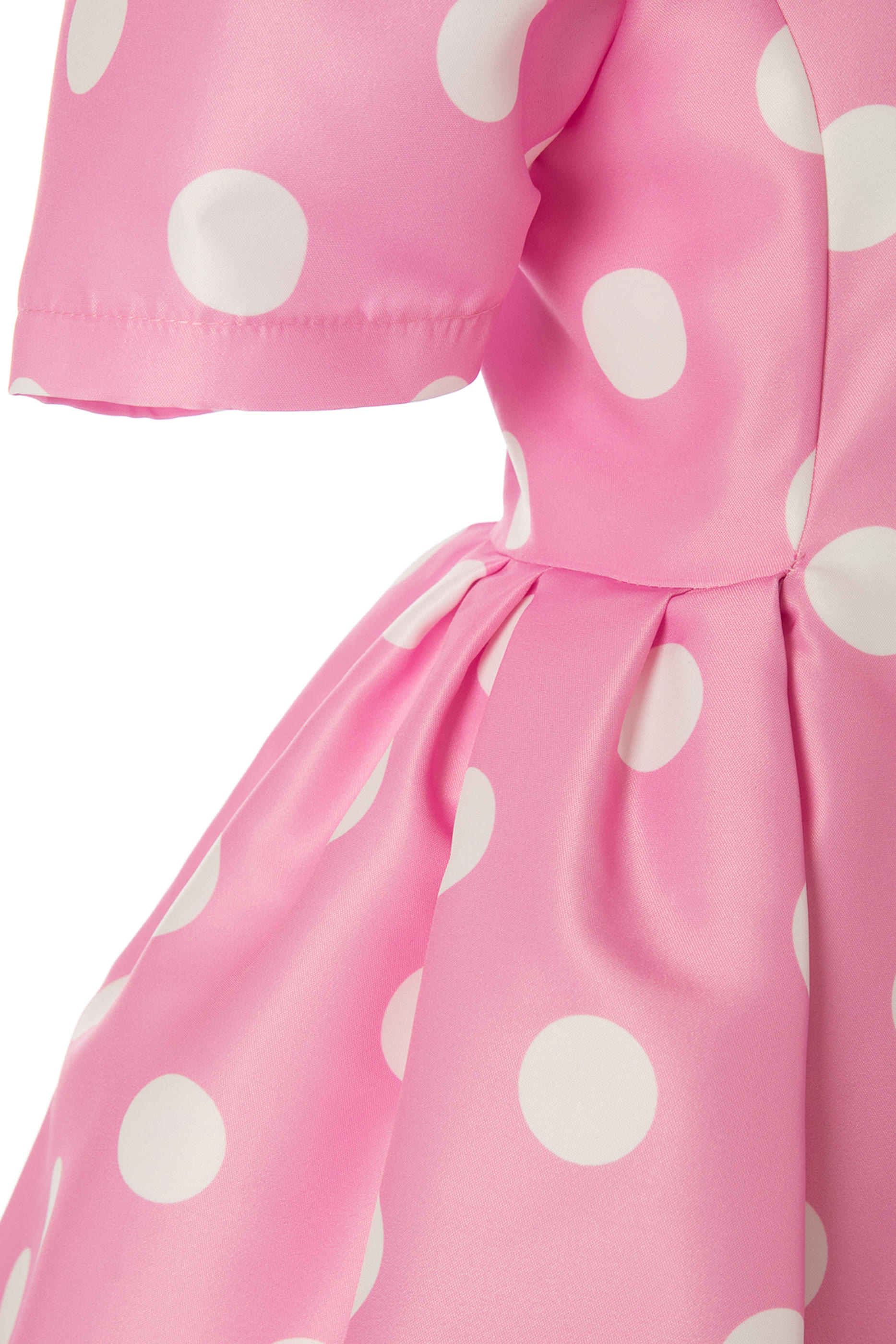 فستان بأكمام منفوخة ونقشة نقاط للأطفال