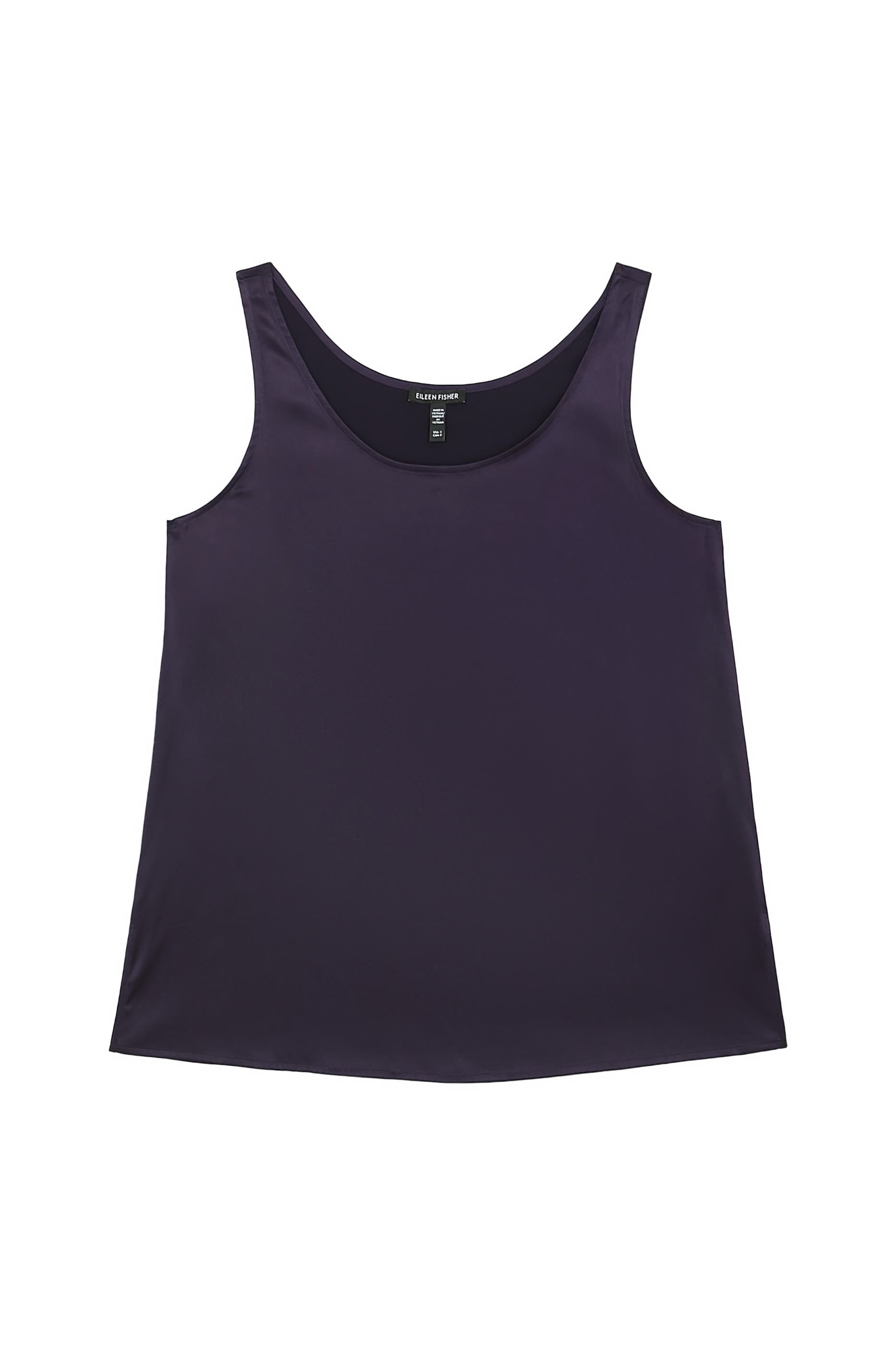 بلوزة بلا أكمام بياقة عميقة حرير شارموز