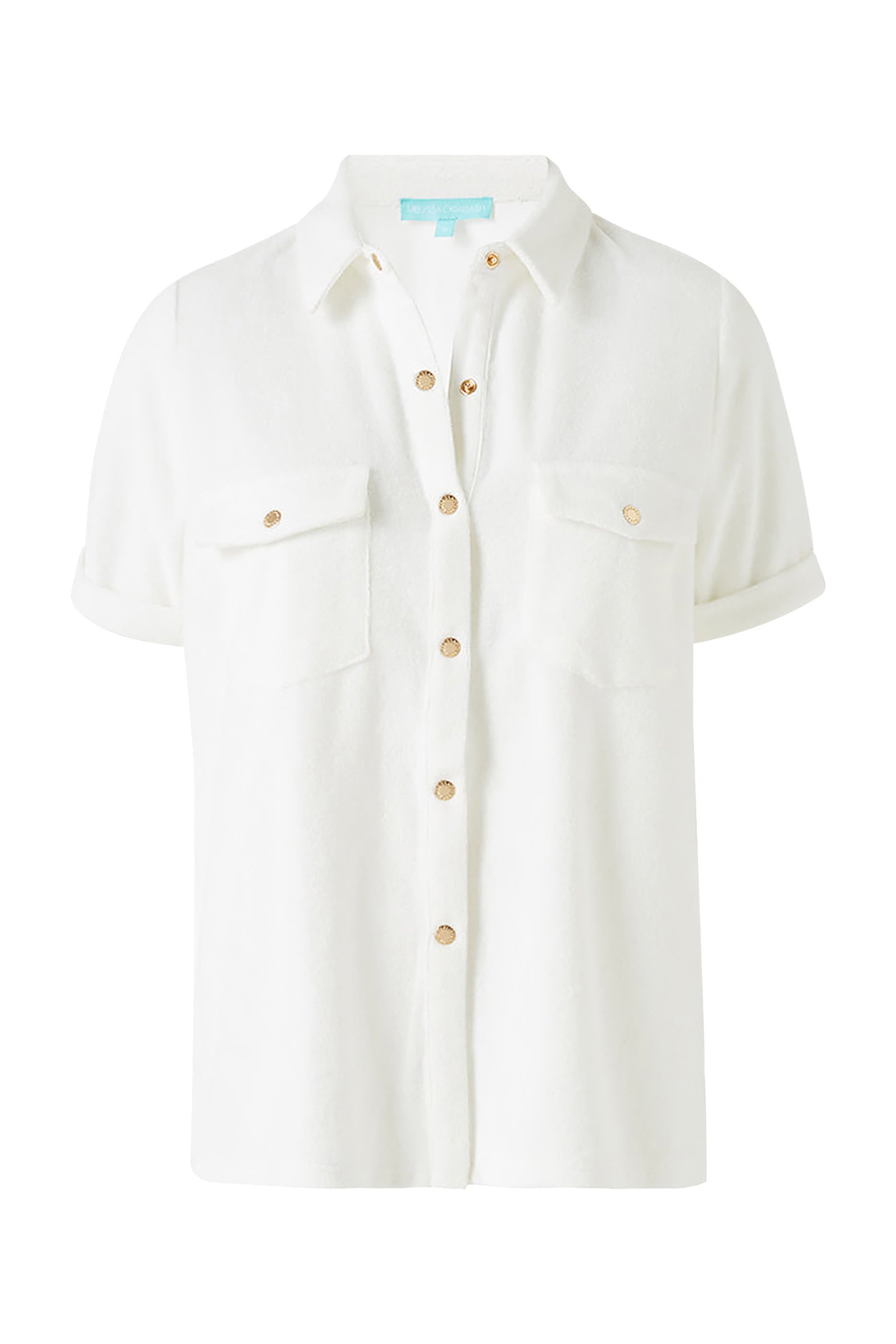 قميص توري بلون أبيض