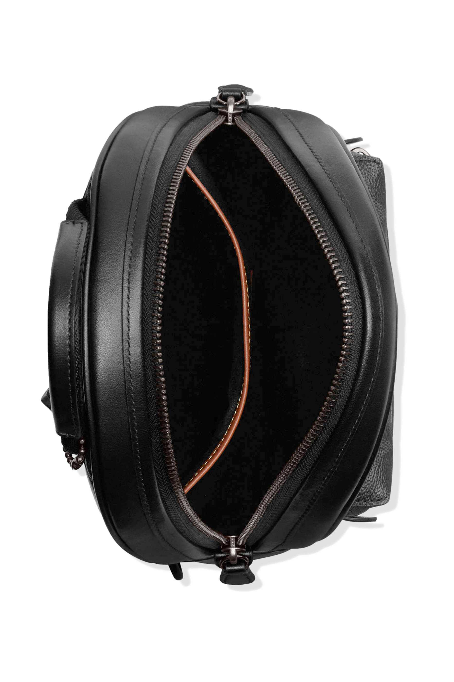 حقيبة كتف تشارتر قنب مغلف بطبقة مزينة بشعار الماركة