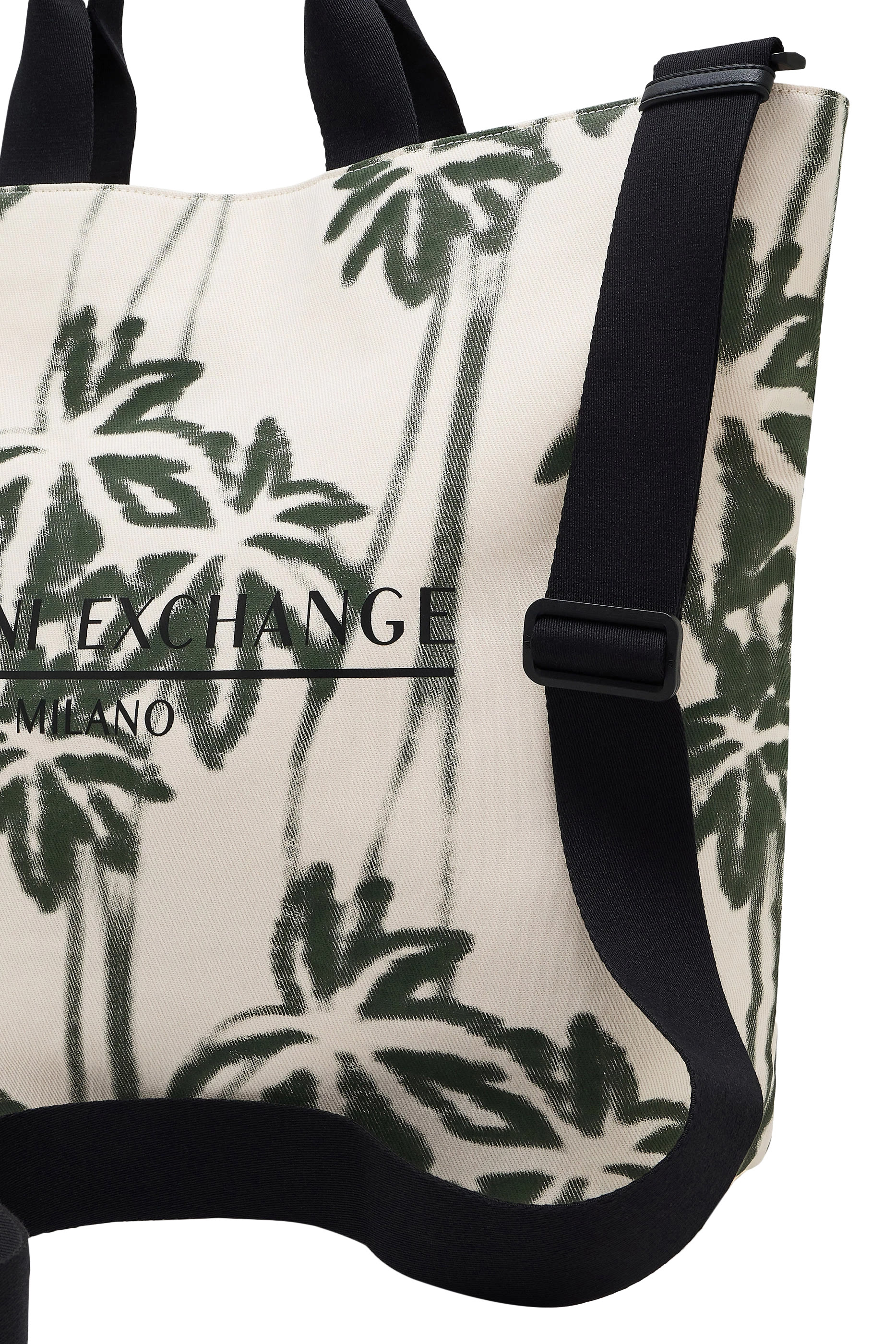 حقيبة يد بنقشة أشجار نخيل قطن