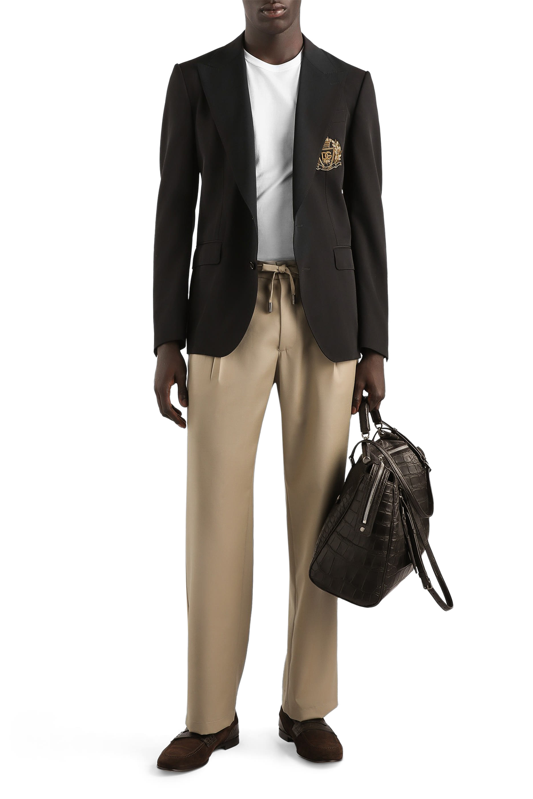  جاكيت سيسيليا خفيف بصف أزرار مزين بشعار الماركة