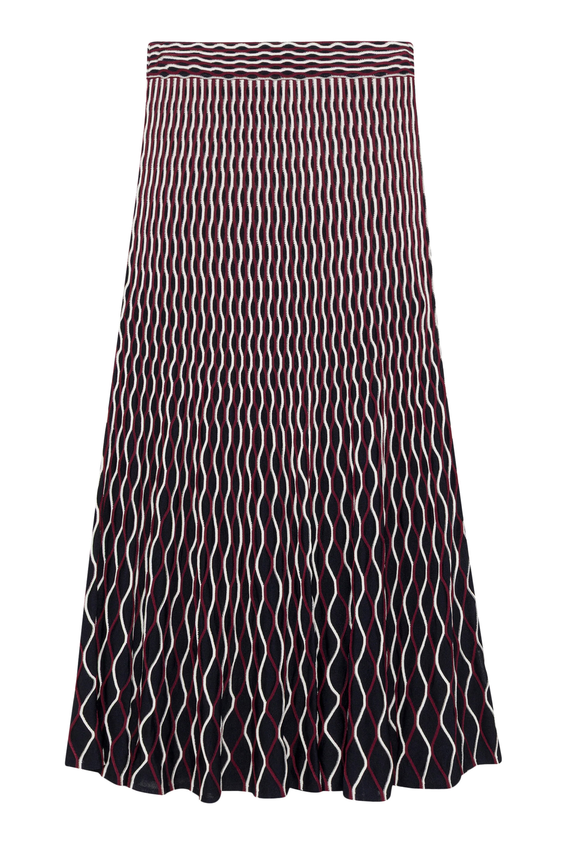 تنورة أليزيا منسوجة متوسطة الطول