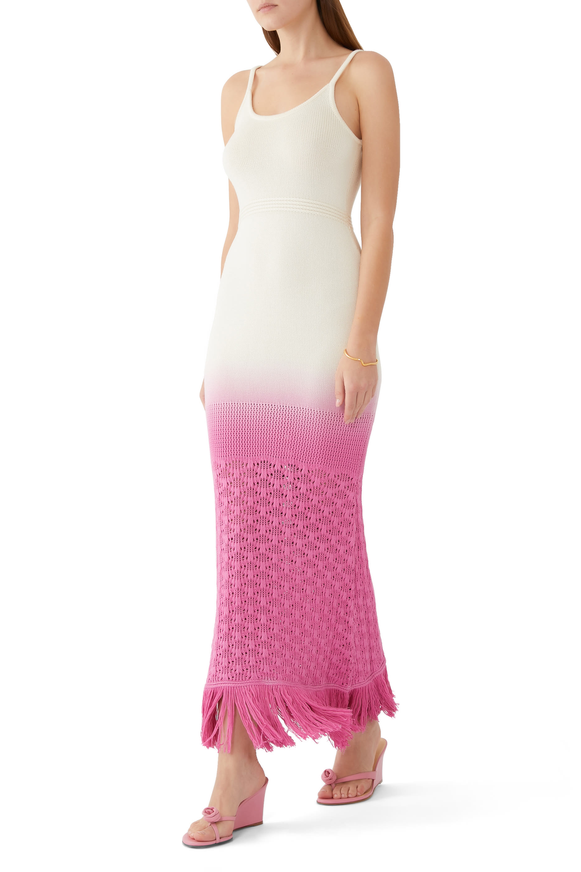 فستان زينا منسوج بشرابات