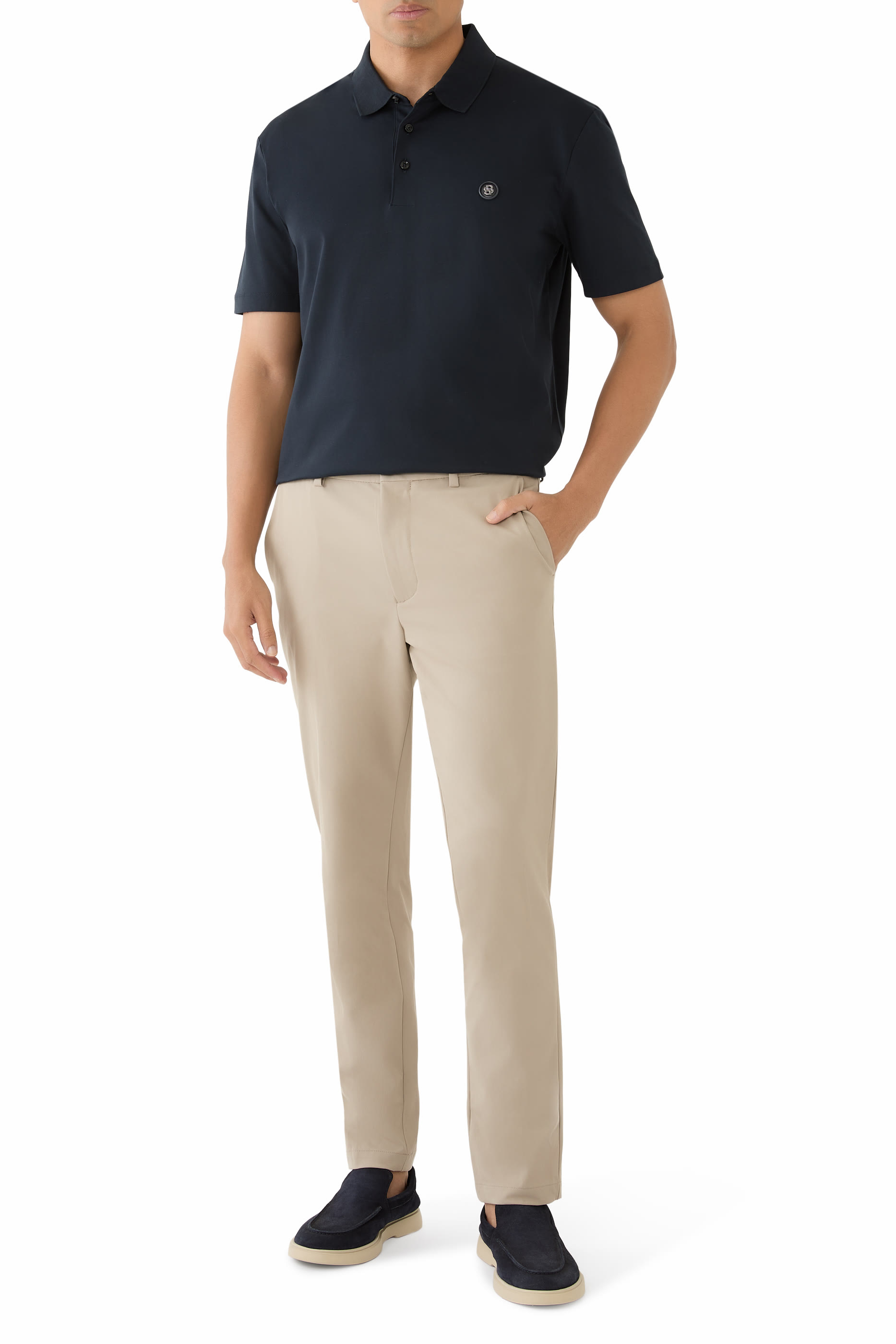 قميص بولو سي باريس بشعار الماركة مزدوج