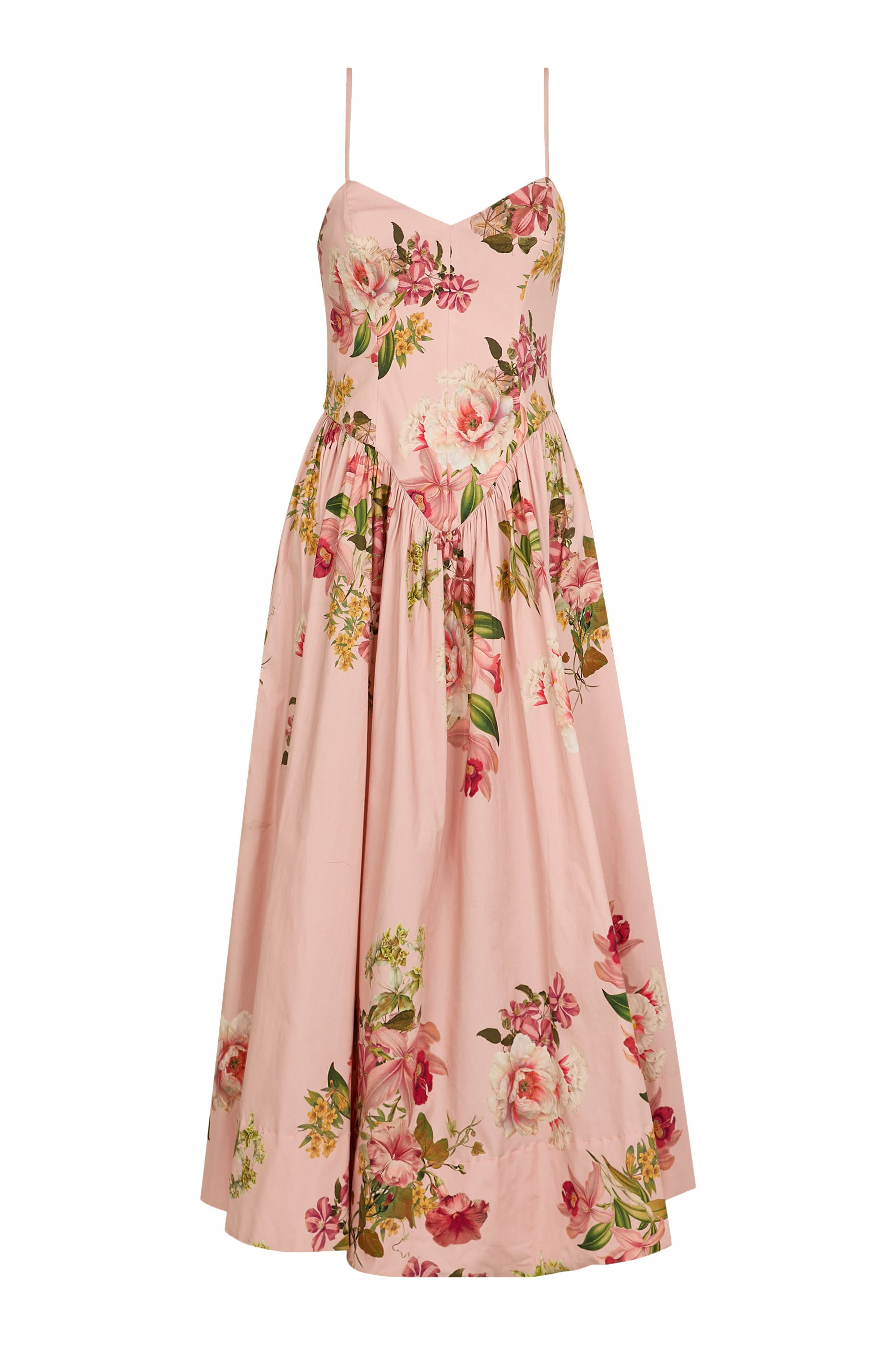 Floral Corseted Midi Dress