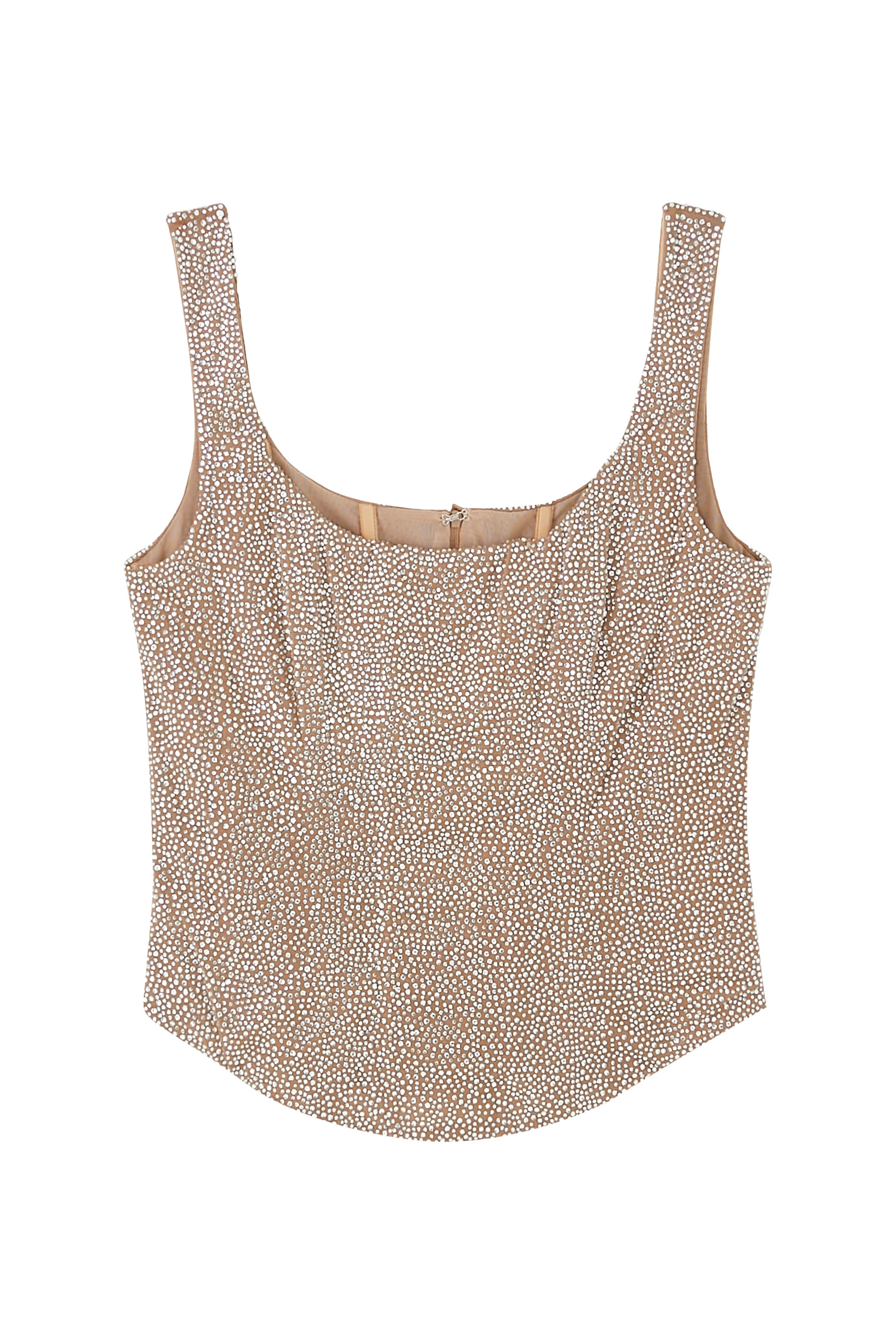 بلوزة بنمط مشد بكريستال