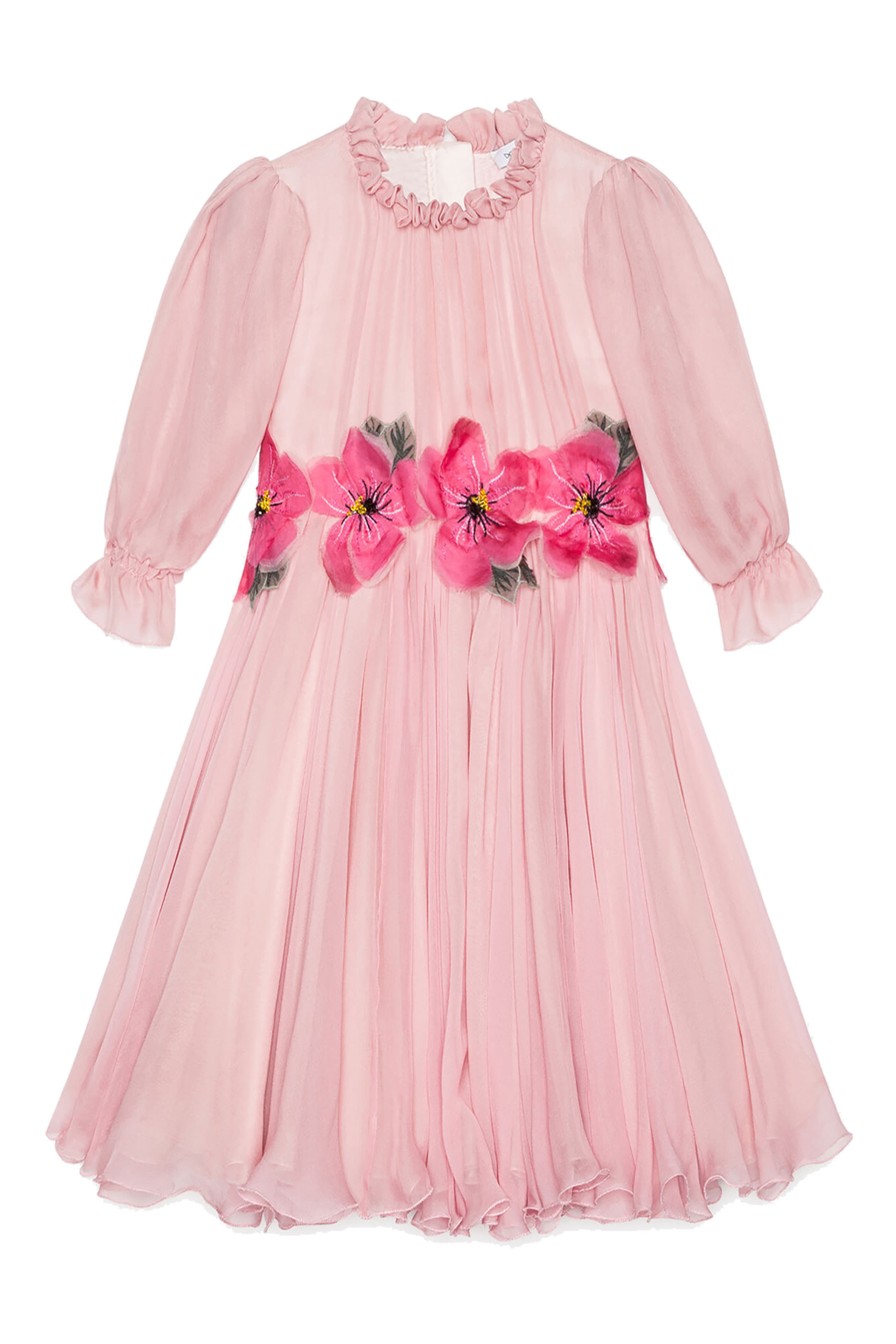 فستان للأطفال بطبعة زهور شيفون