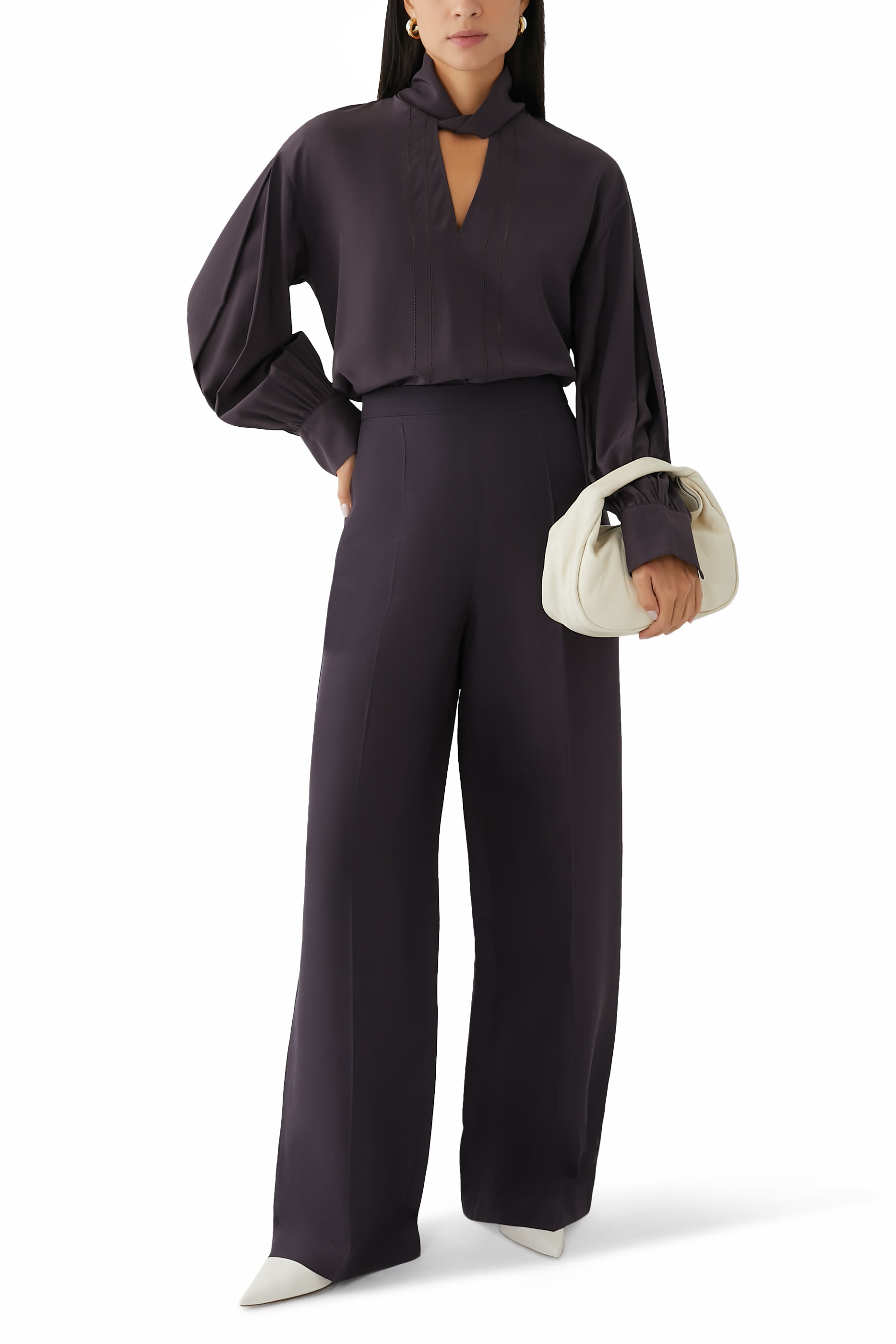 بنطال إيلينغ مزيج حرير