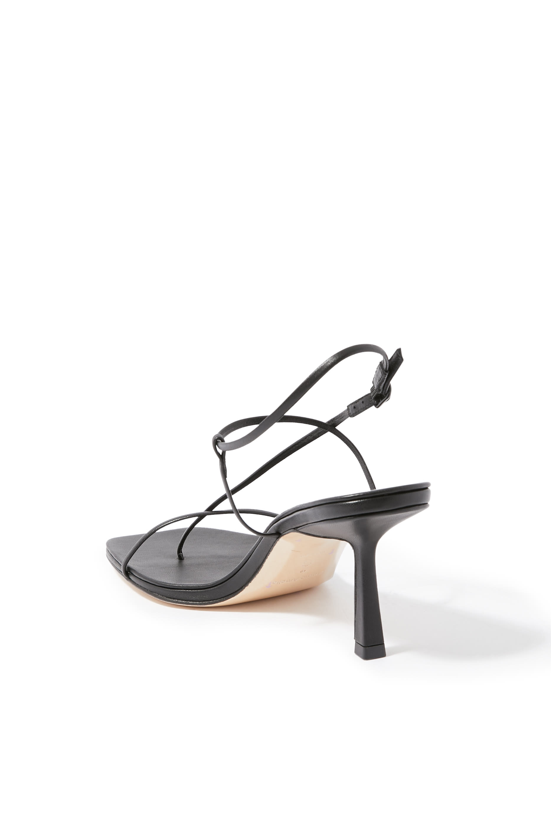 صندل بكعب 70مم مع تصميم متقاطع من الأمام