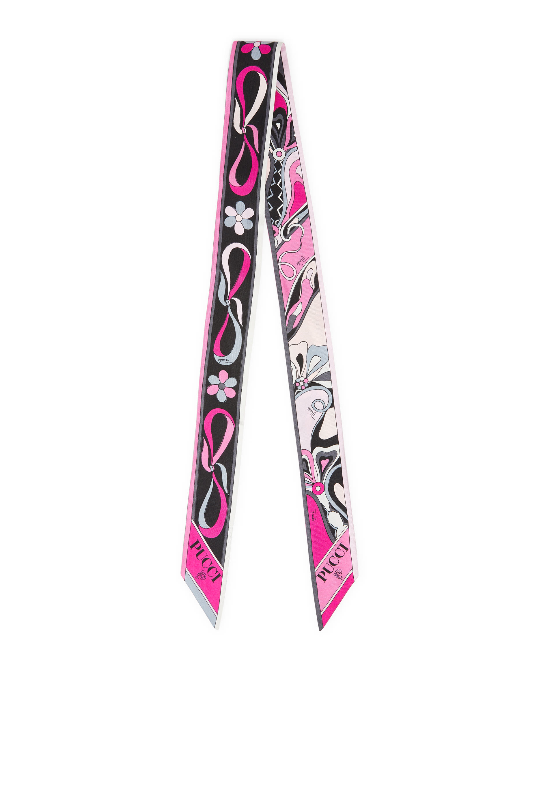 وشاح حرير تويل بنقشة