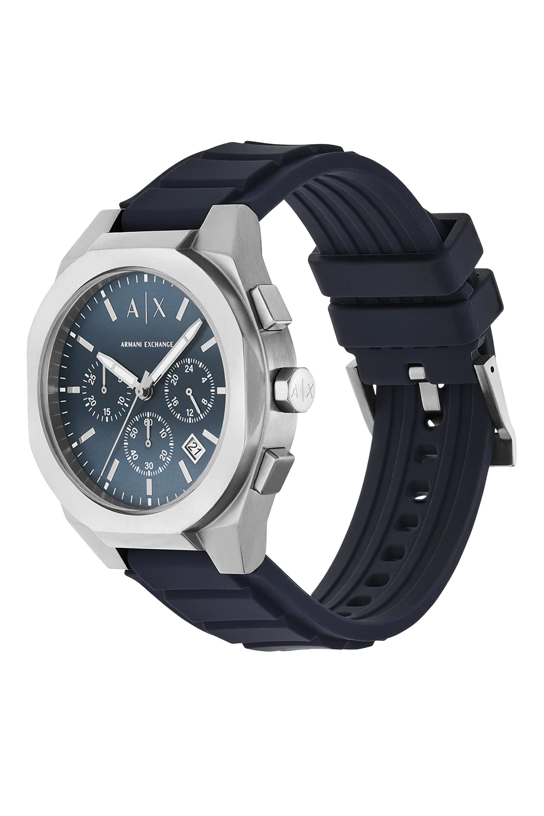 ساعة كرونوغراف زرقاء سيليكون