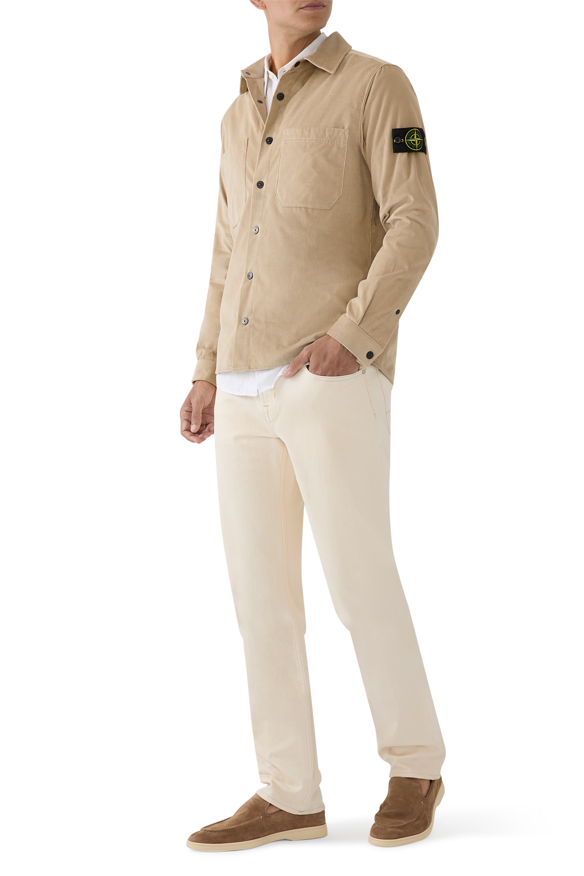 قميص بتصميم جاكيت كوردروي-ميكرو