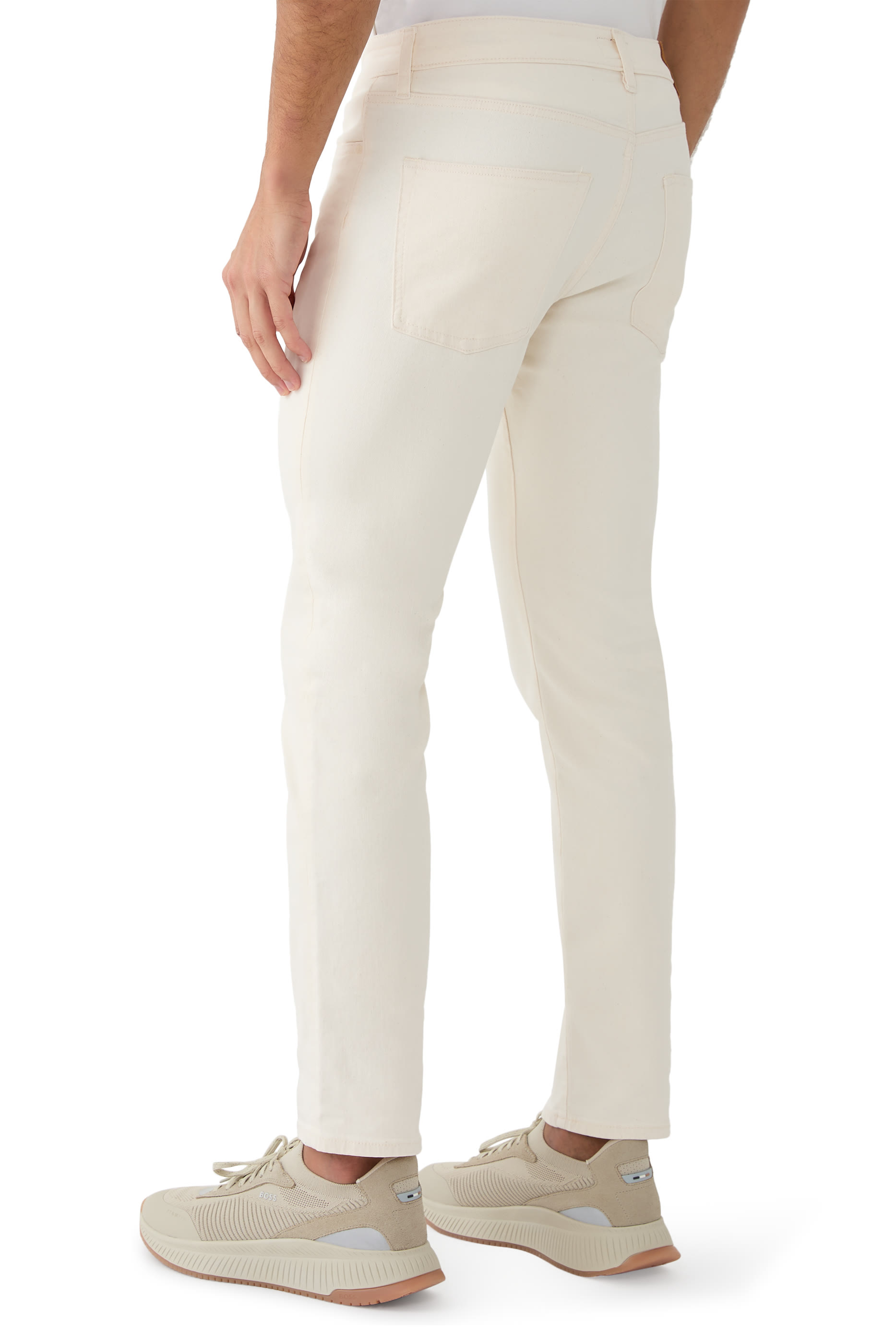 بنطال جينز بقصة ضيقة دنيم مطاطي