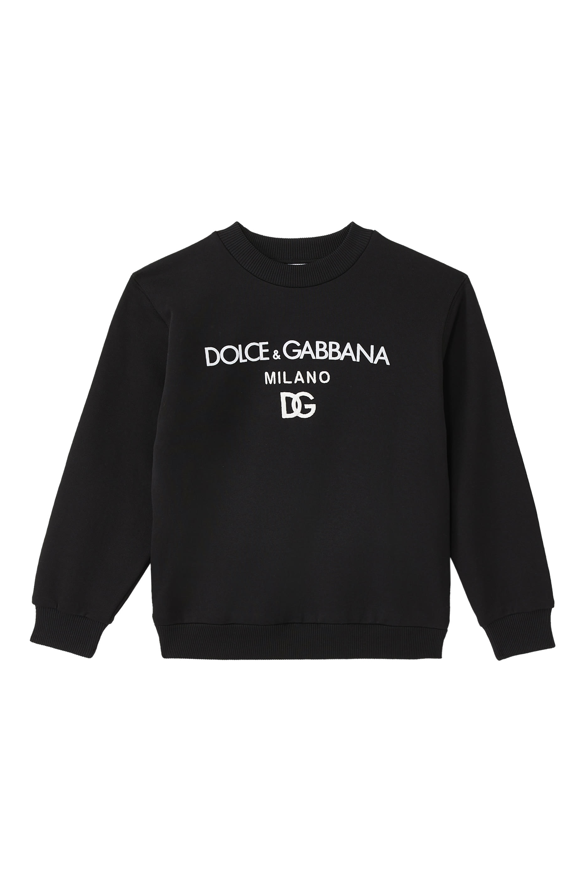 سويت شيرت للأطفال بشعار الماركة ضمن التشكيلة الأساسية قطن