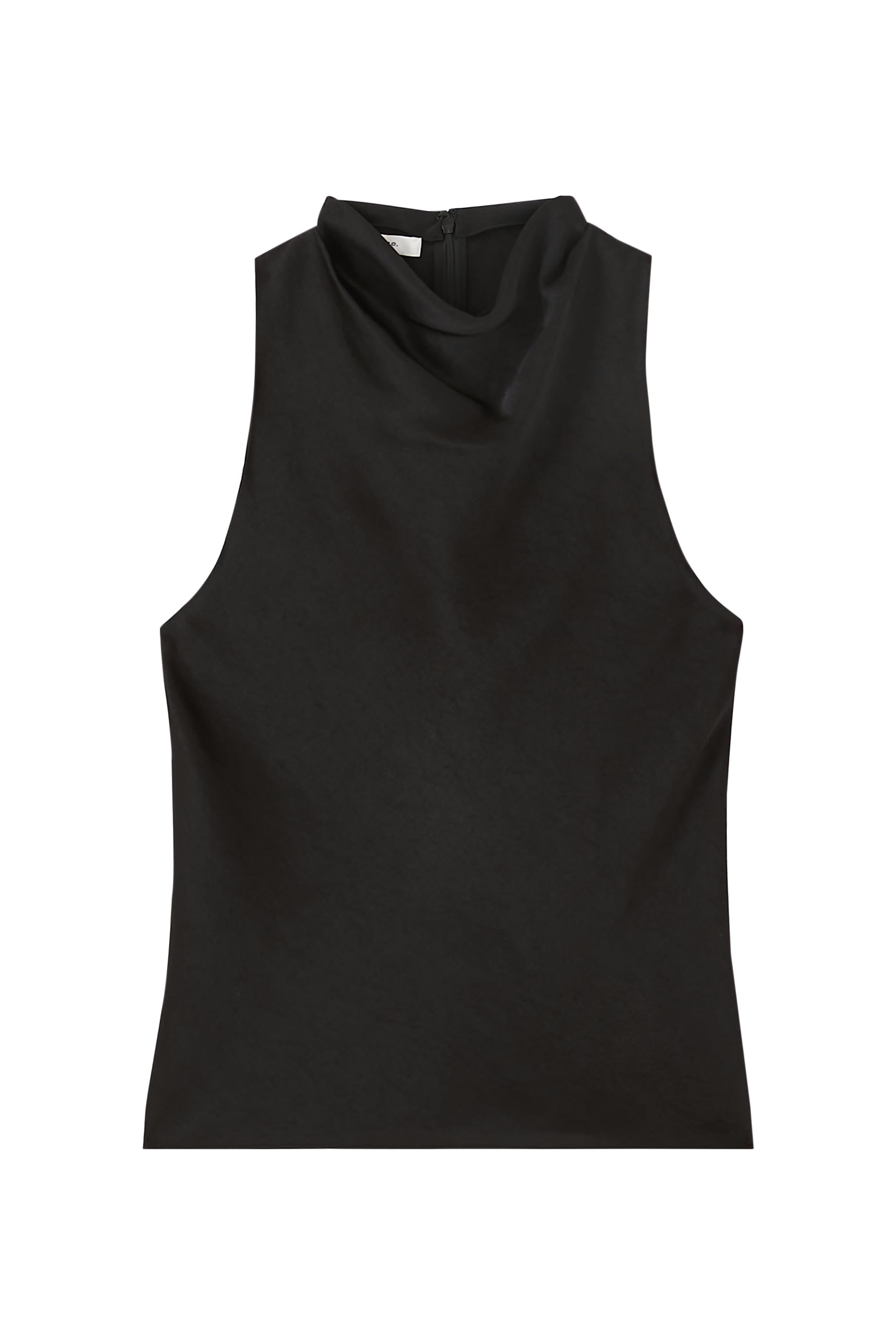 بلوزة بياس بياقة مطوية ساتان