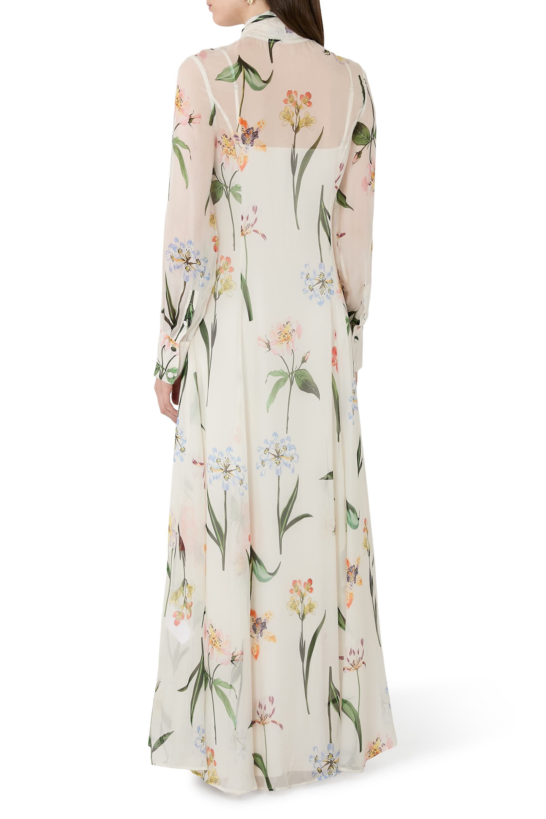 فستان ليليث طويل بربطة عنق