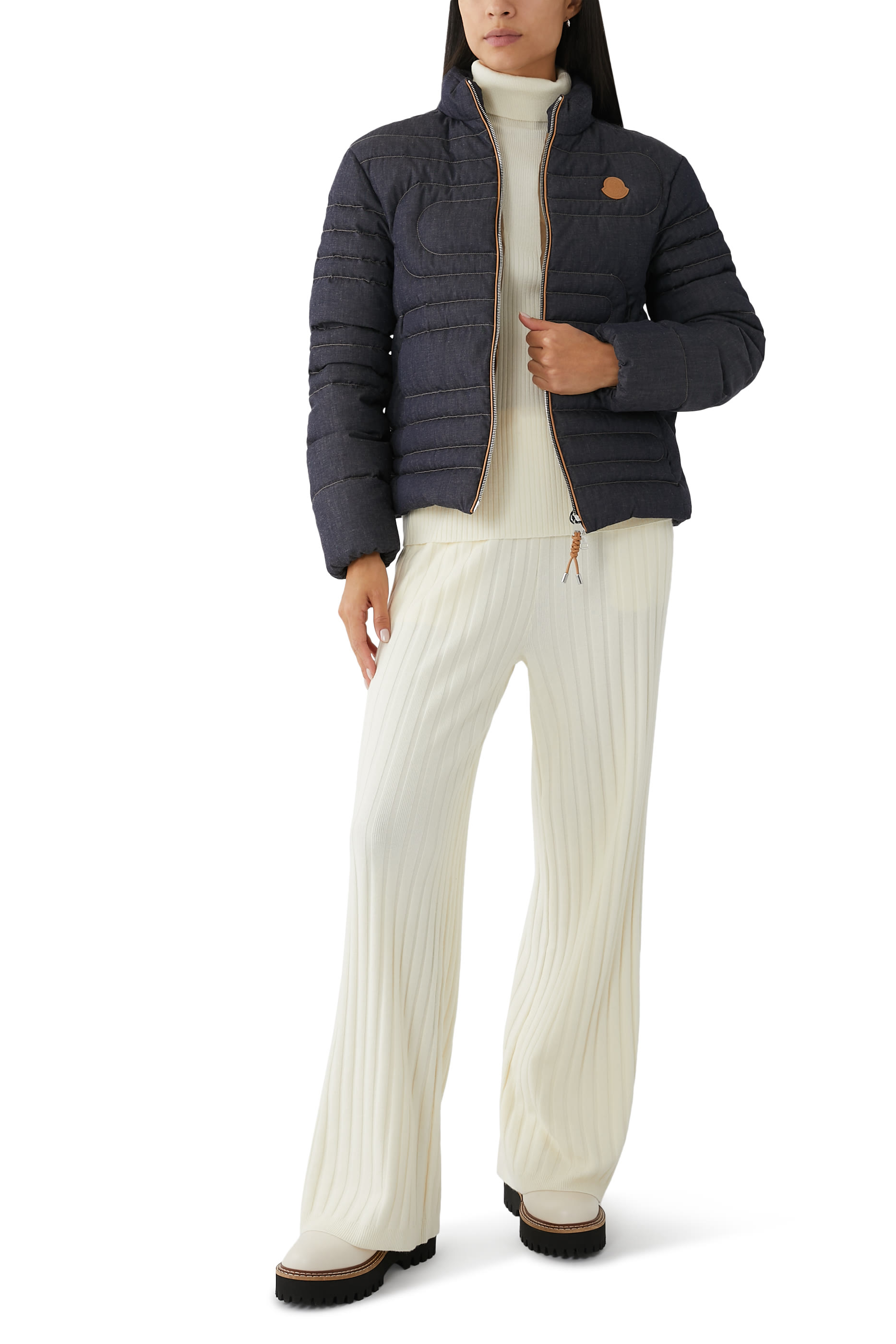 جاكيت  شياو تشينغ مبطنة بنقشة ثعبان