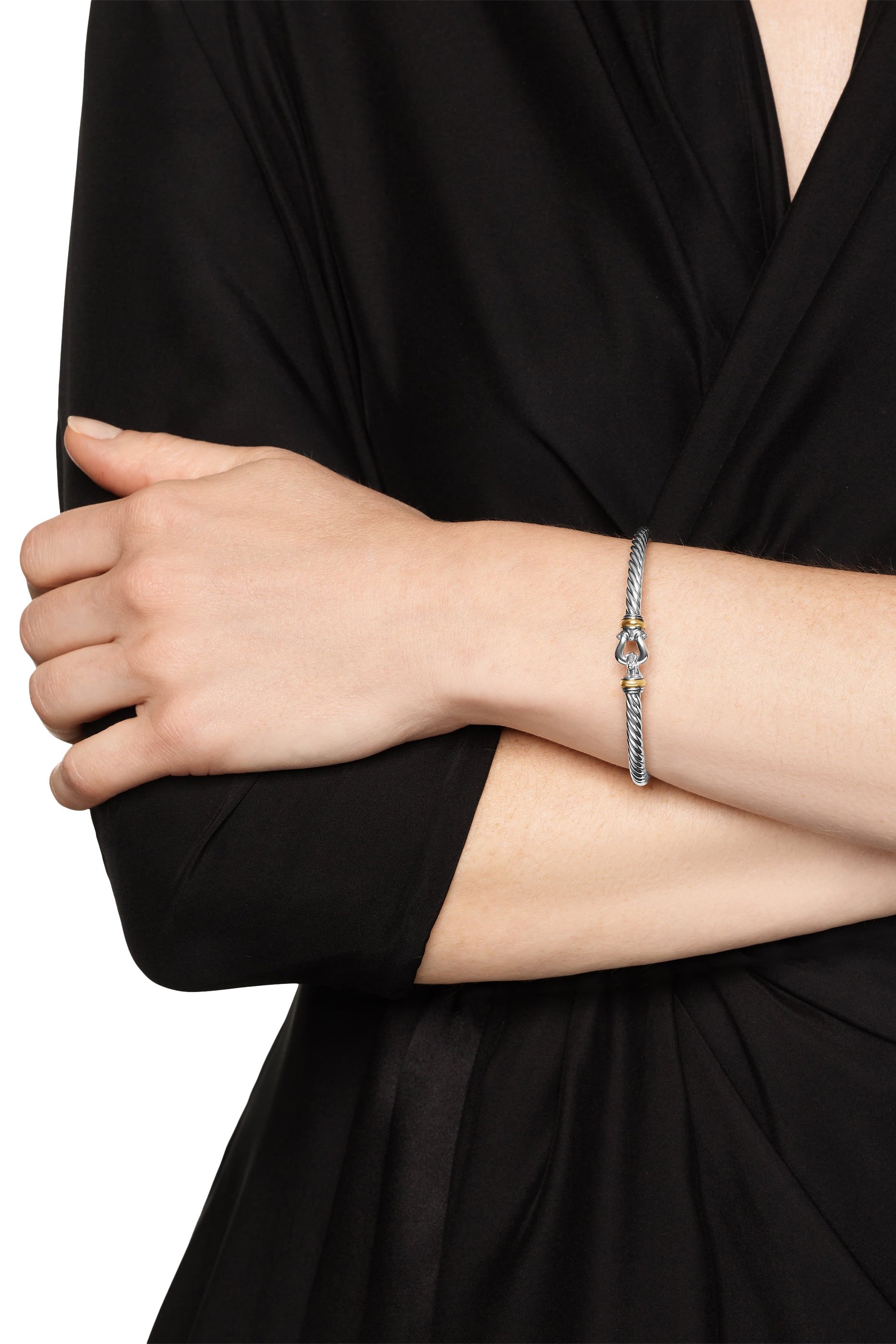 Cable Flex&reg; Buckle Bracelet, Sterling Silver & 14K Yellow Gold