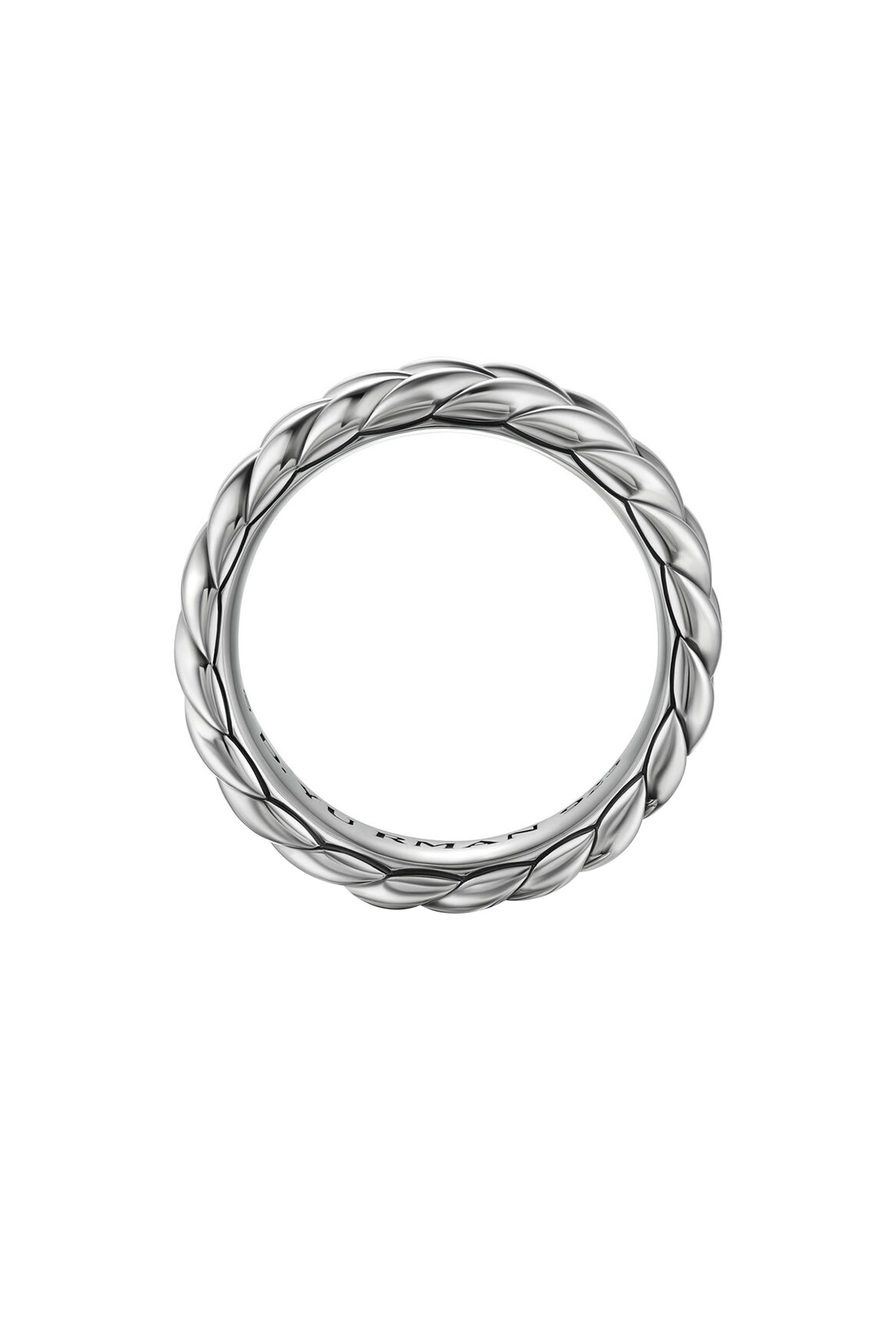 خاتم بنقشة خطوط شيفرون، فضة إسترلينية