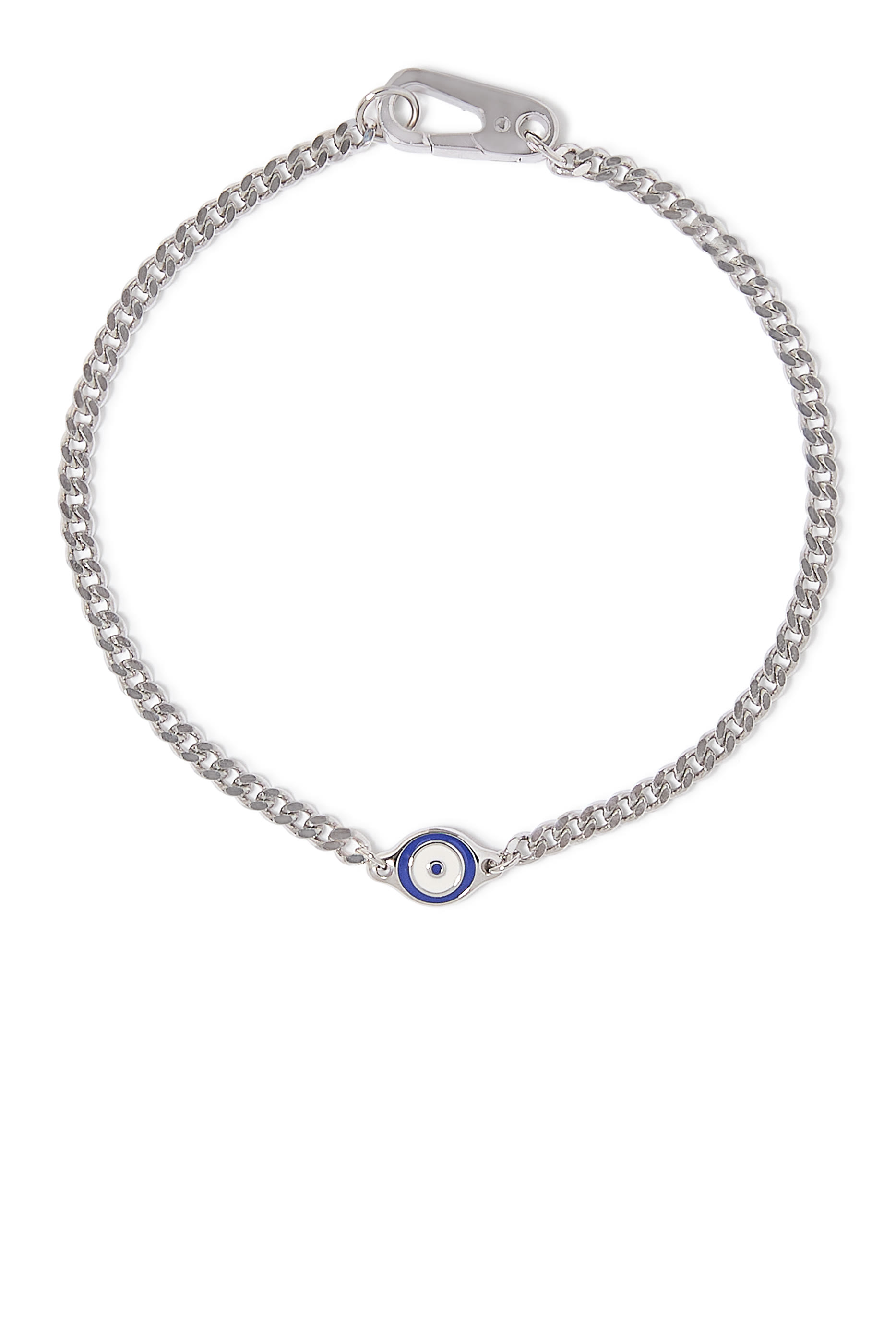 سوار مزين بحلية عين بلون أزرار، فضة إسترلينية ومينا 