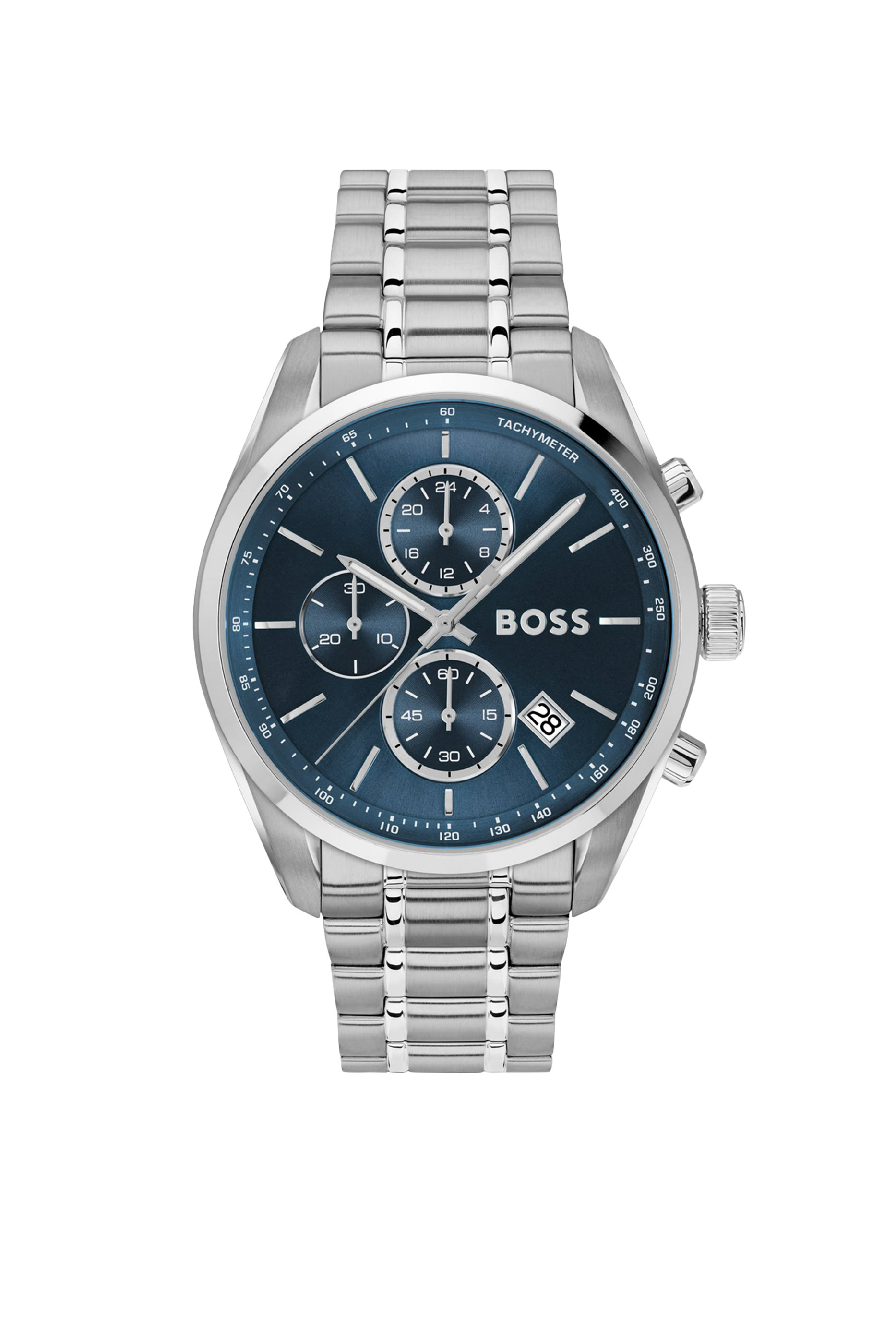 ساعة كرونوغراف غراند بري بلون فضي