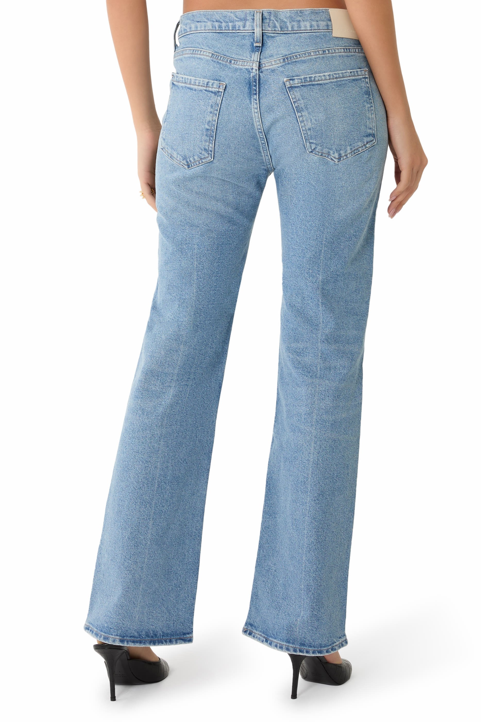 بنطال جينز بوت جينوفا بخصر منخفض