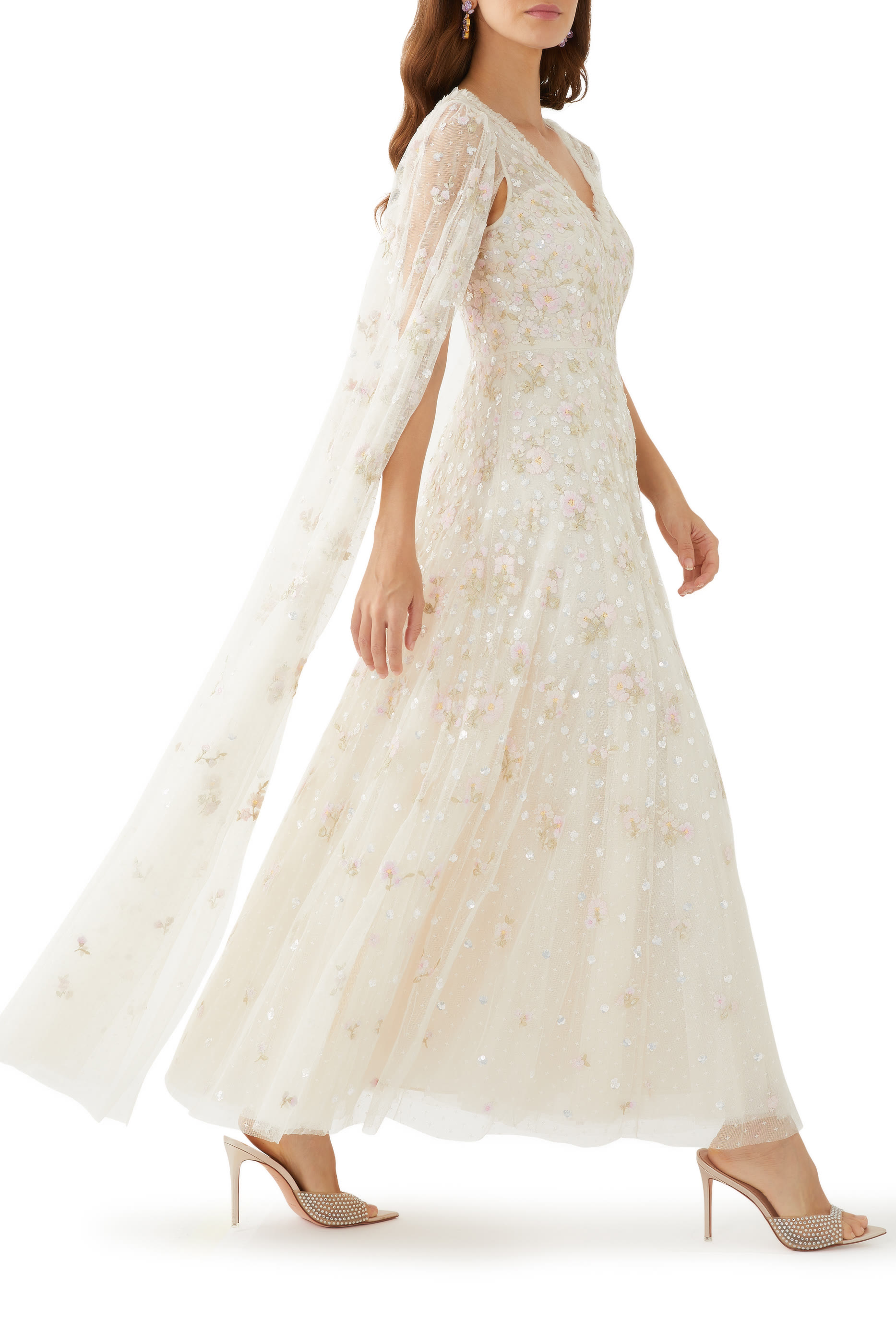 فستان سهرة داليا بطول الكاحل