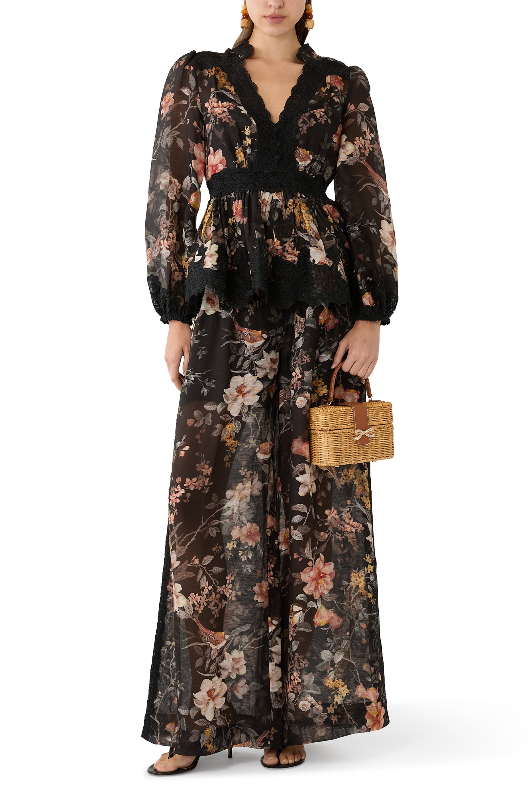 Carousel Lace Peplum Blouse