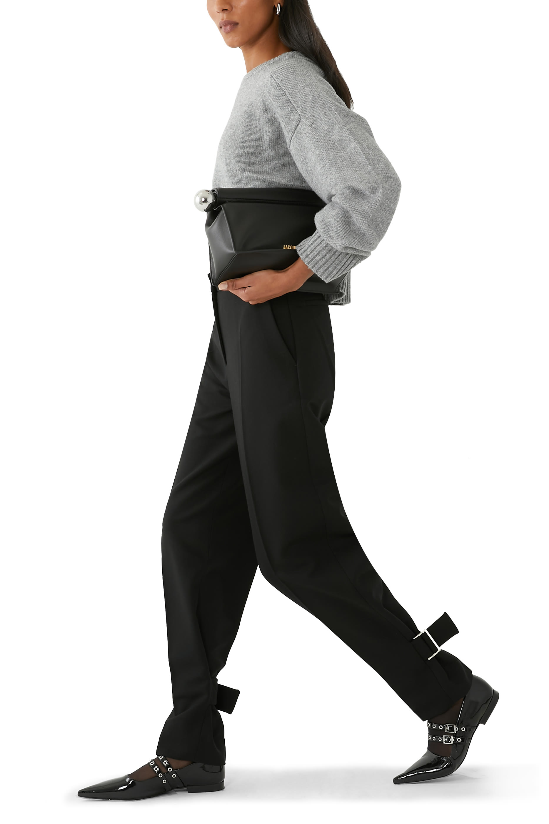 بنطال مريح بمشبك