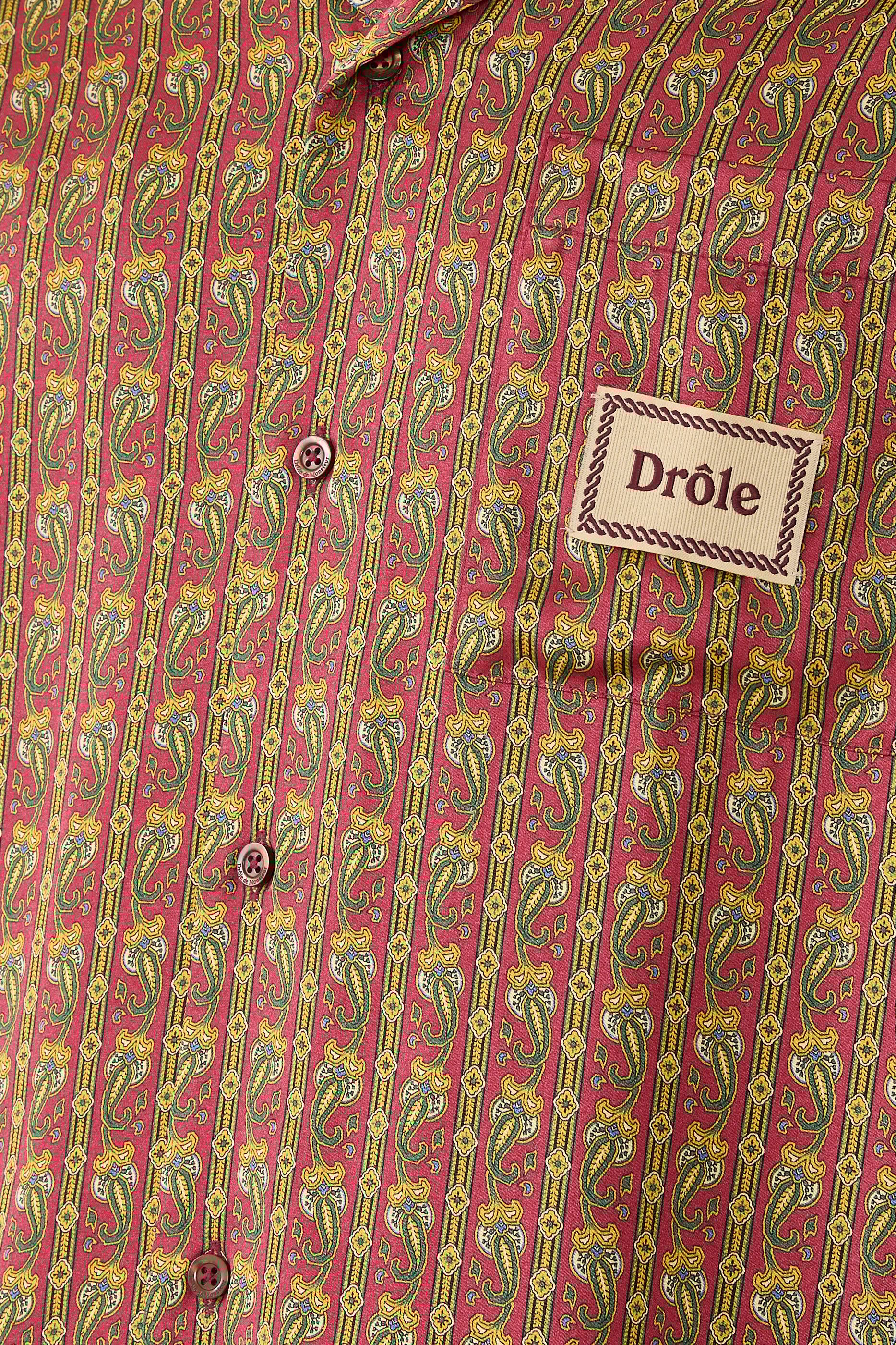 قميص بنقشة بيزلي وجيب