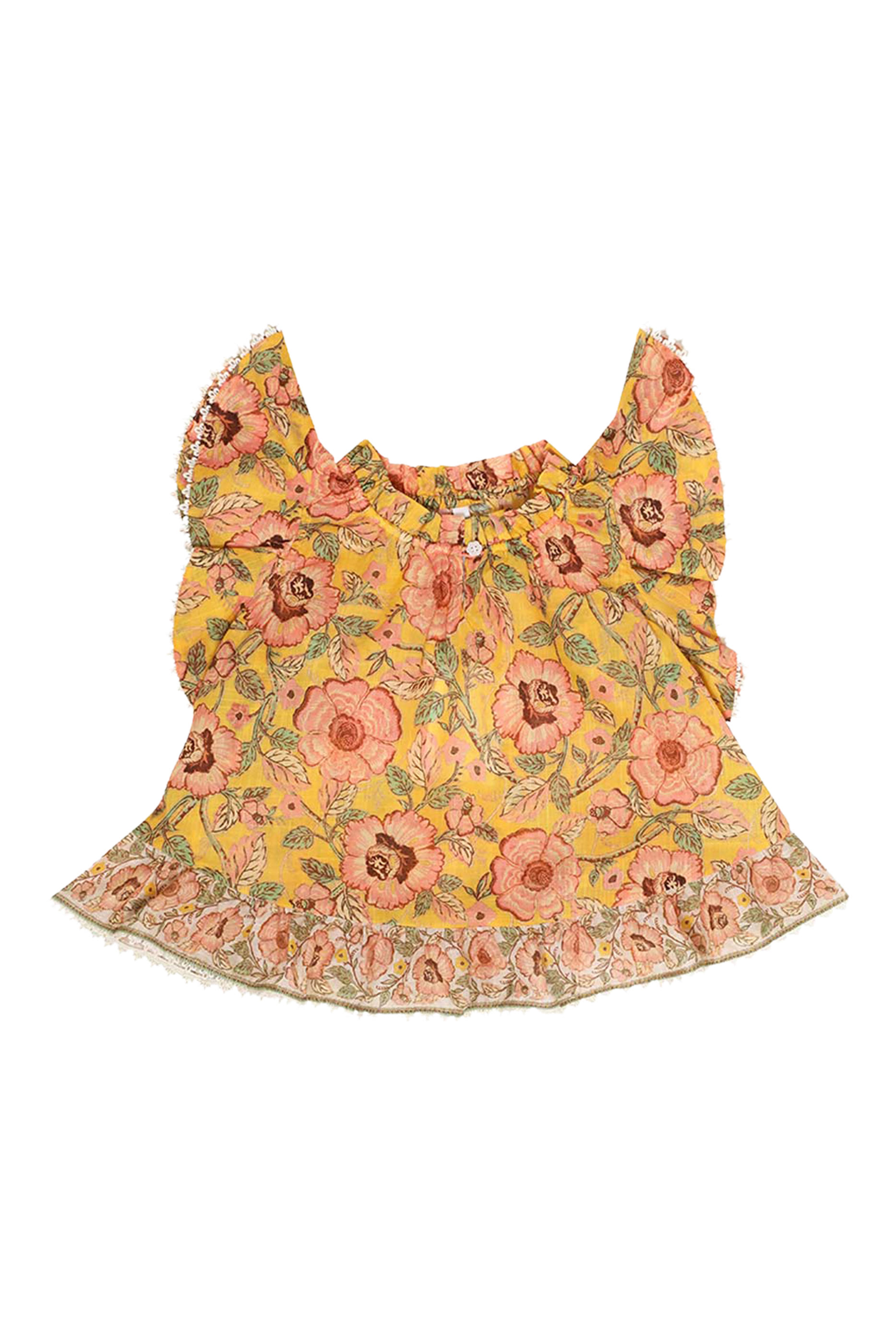 بلوزة جوني بأكمام كشكش للأطفال