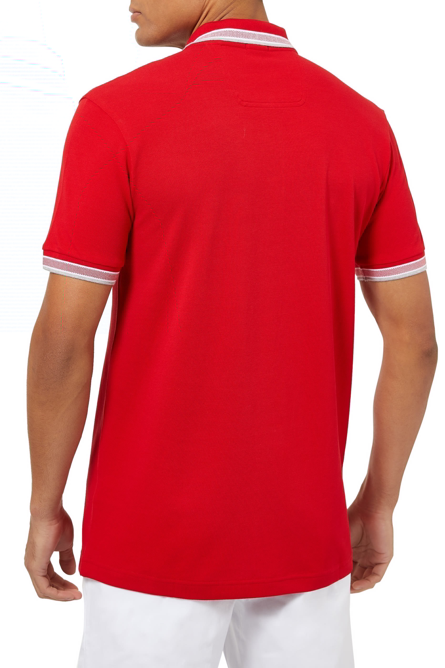 قميص بولو بادي بطبعة شعار الماركة بتصميم مقوس