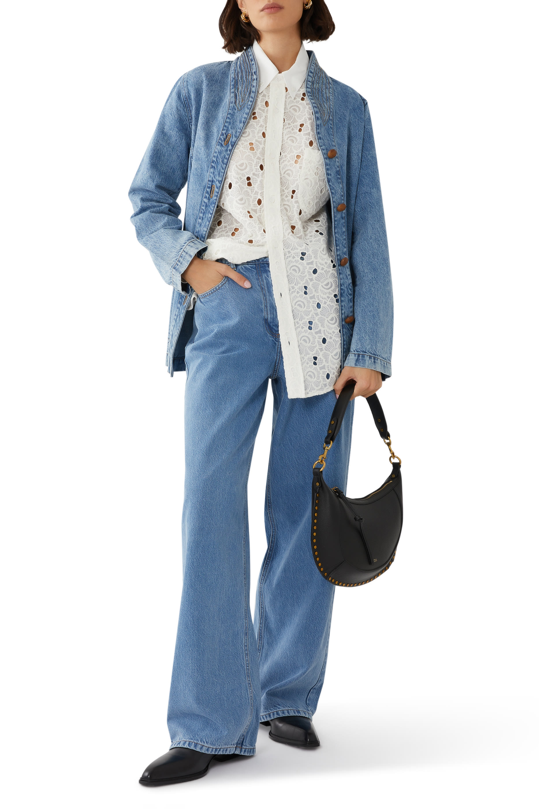 حقيبة ناوكو جلد بحلي