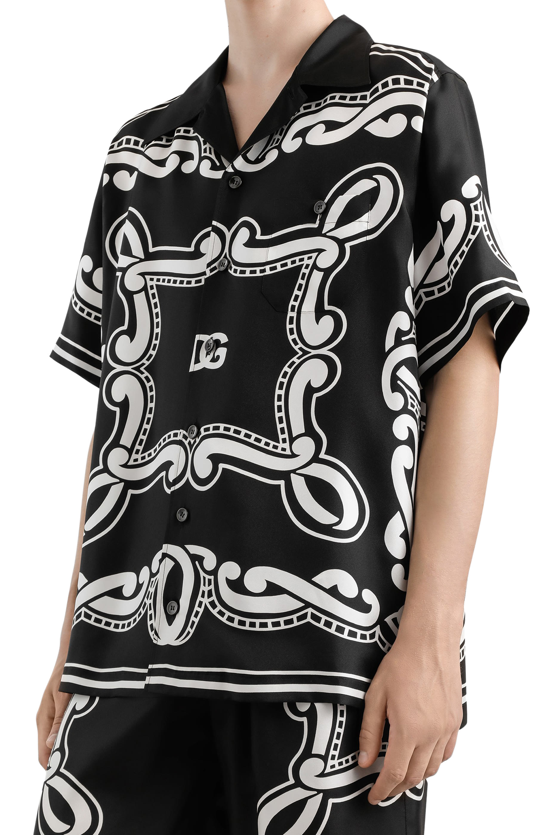 قميص بطبعة باندانا حرير