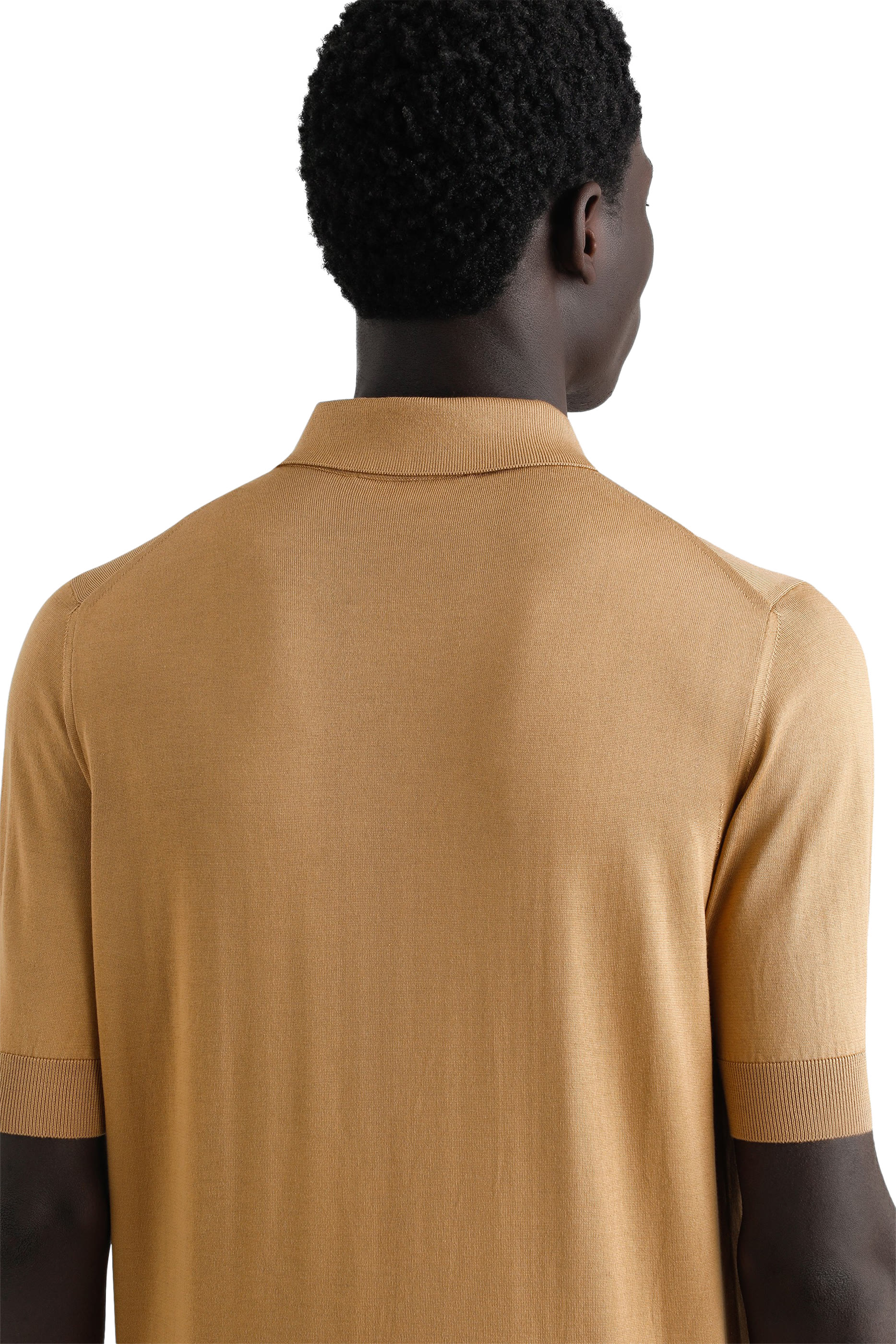 قميص بولو بتطريز شعار الماركة حرير