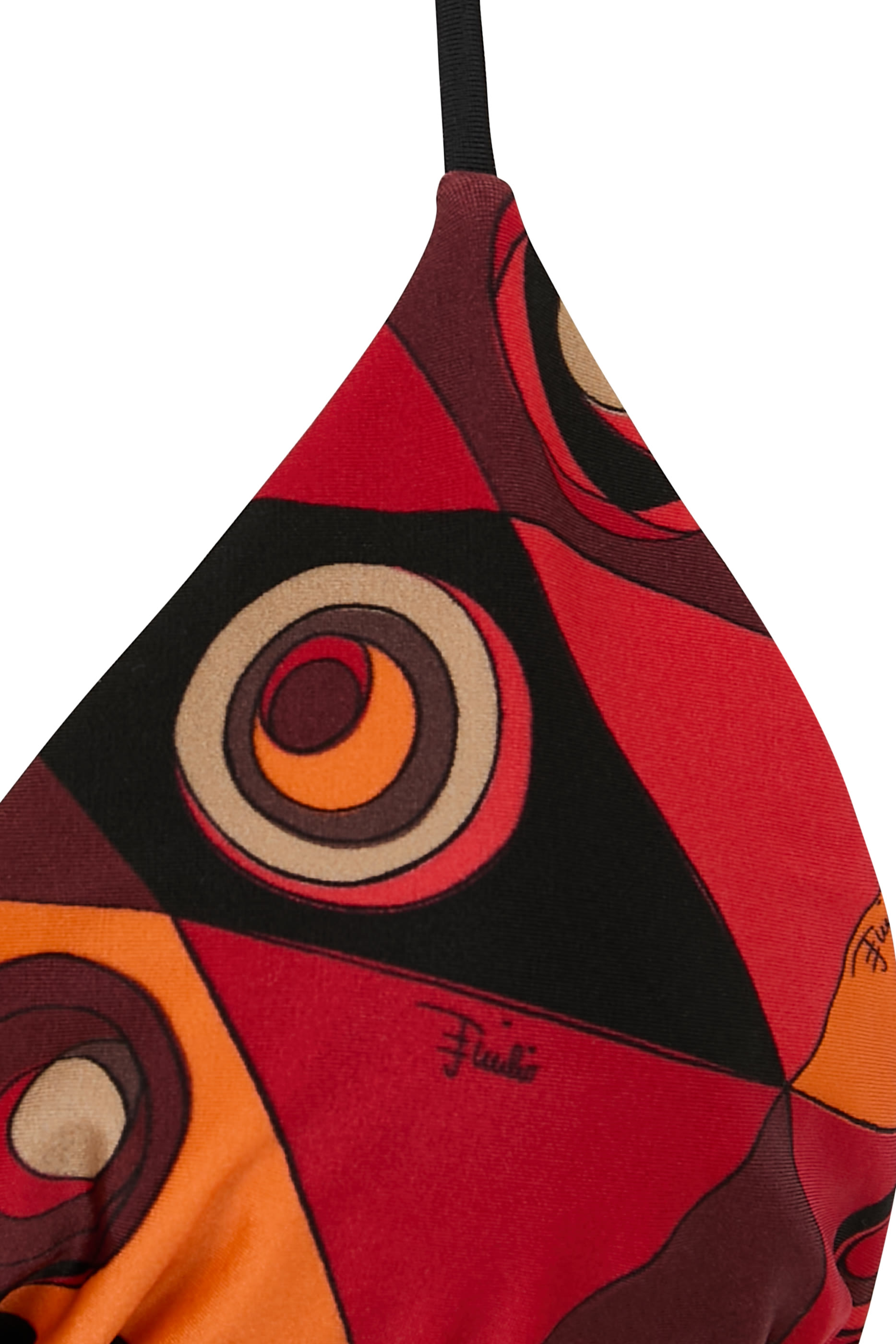 قطعة بيكيني علوية بقوالب مثلثية وطبعة أوتشي