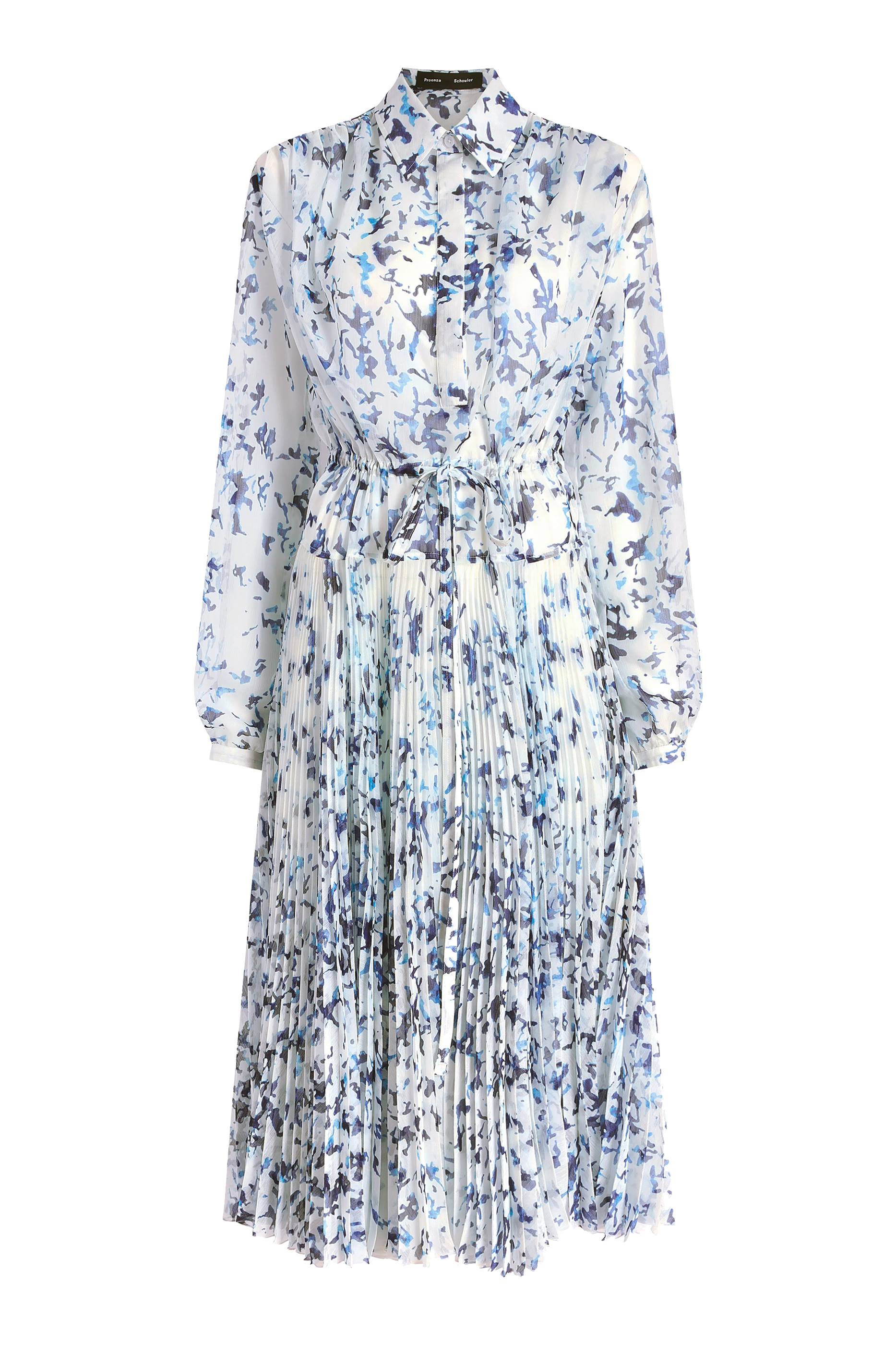 فستان جونز مزين بطبعات شيفون مجعد