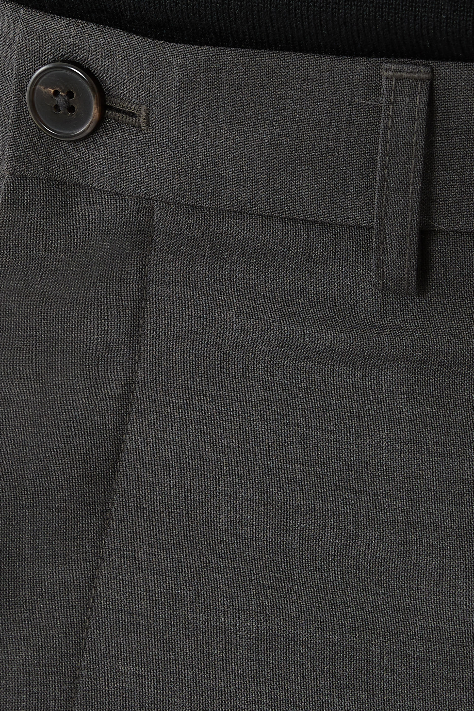 بنطال بقصة ساق مستقيمة ورباط تضييق صوف