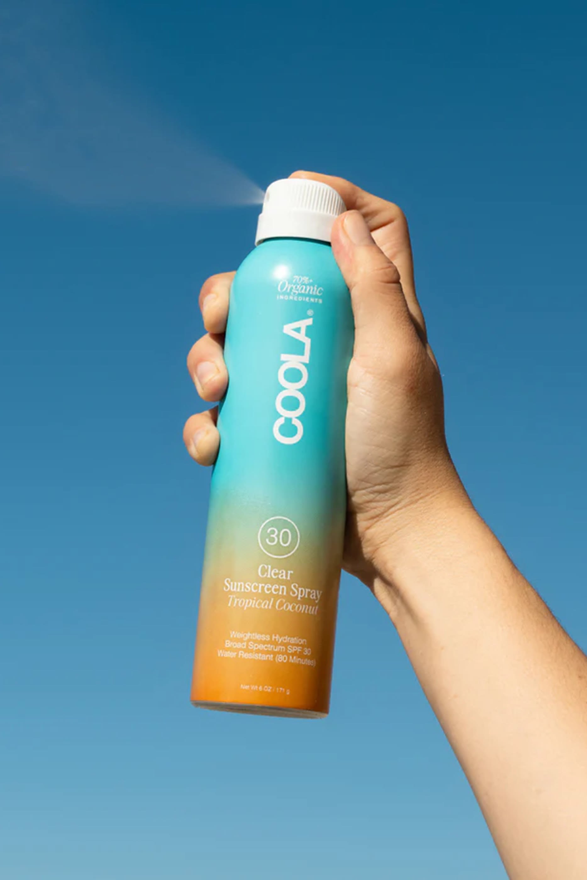 بخاخ كلاسيك عضوي لحماية الجسم من الشمس بعبير جوز الهند الاستوائي SPF30