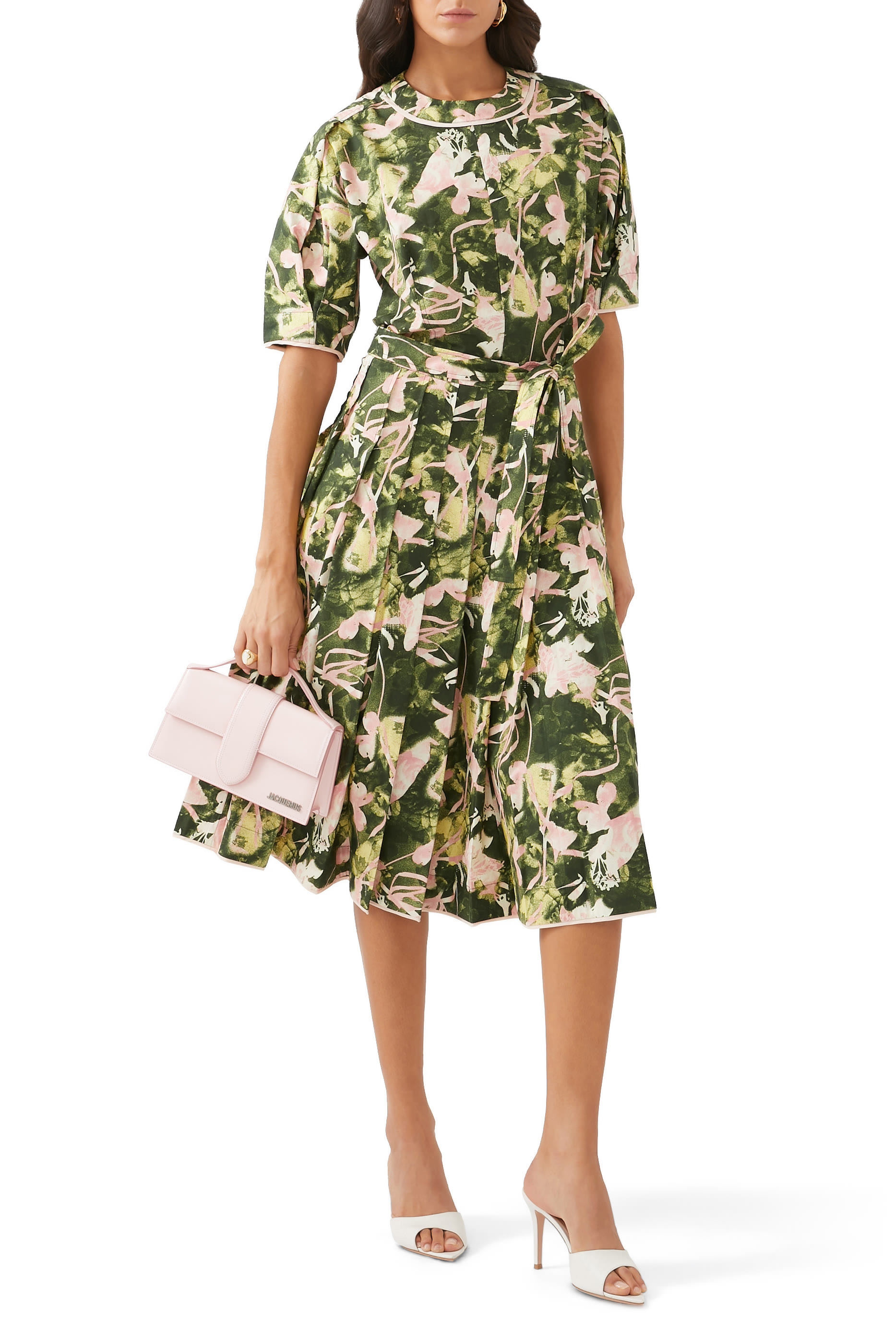 تنورة بحزام ونقشة فلوتينج ايريس