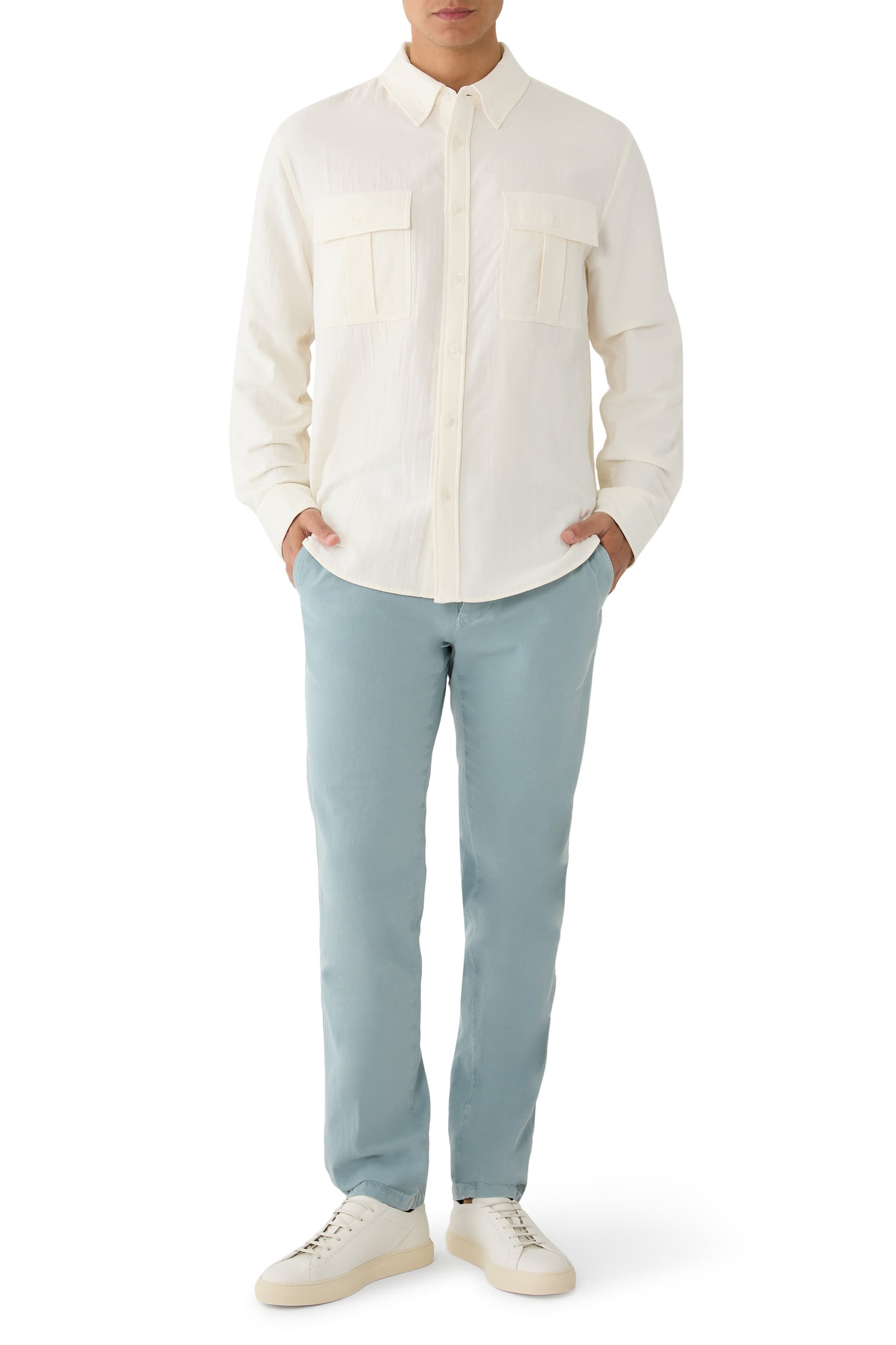 بنطال بقصة ضيقة قطن عضوي