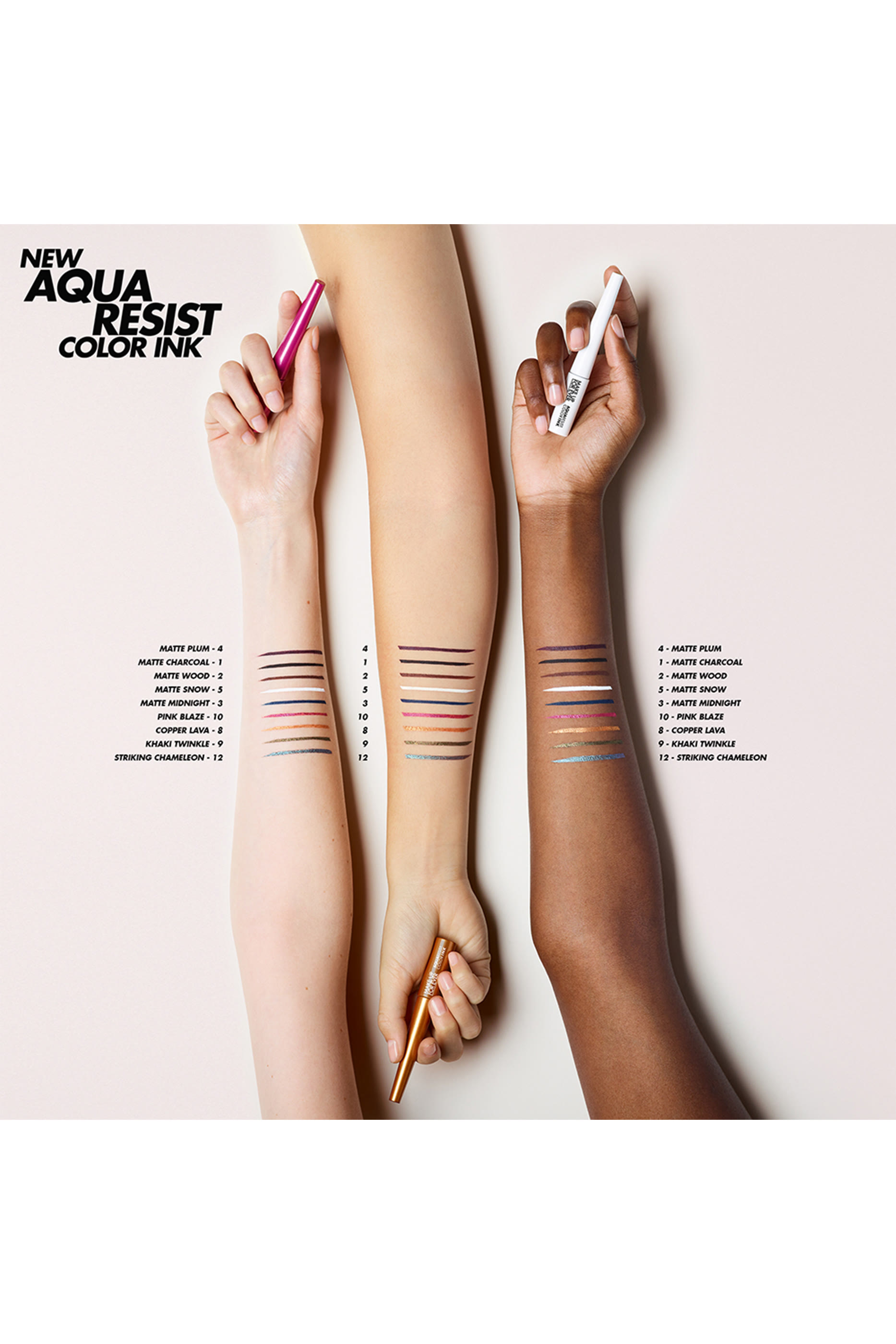 محدد العيون أكوا ريزيست كولور انك