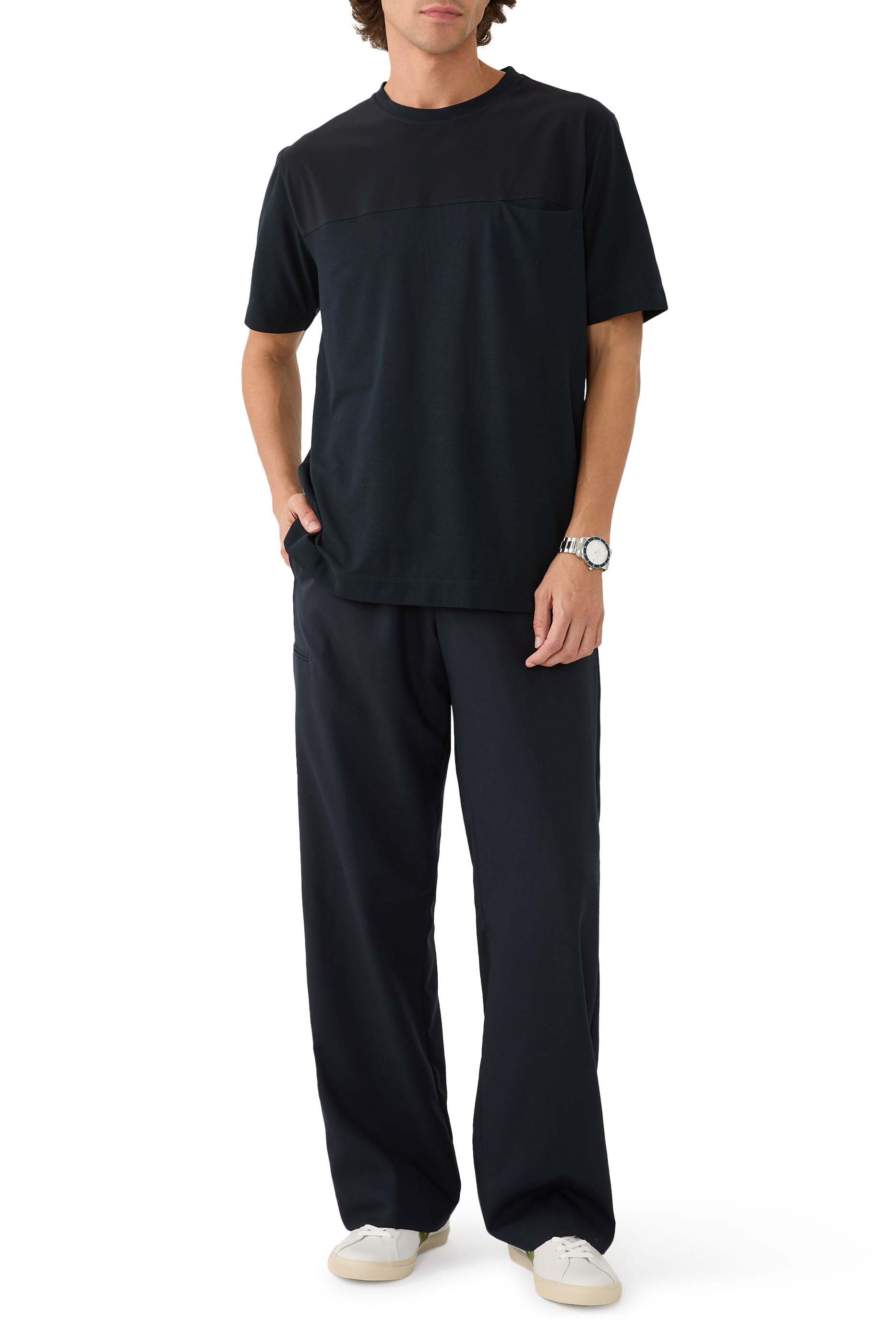 تيشيرت ايس كوتن بقصة ضيقة قطن عضوي