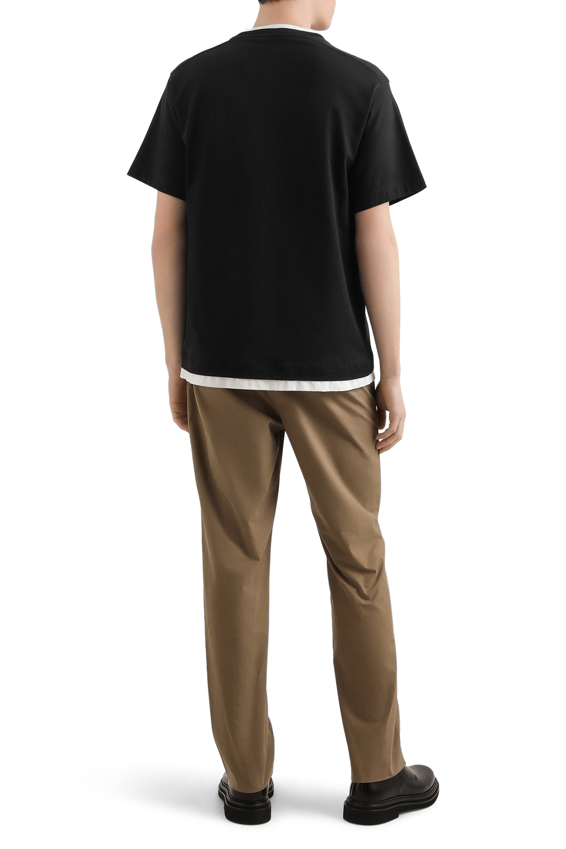 تيشيرت مطرز بشعار الماركة قطن